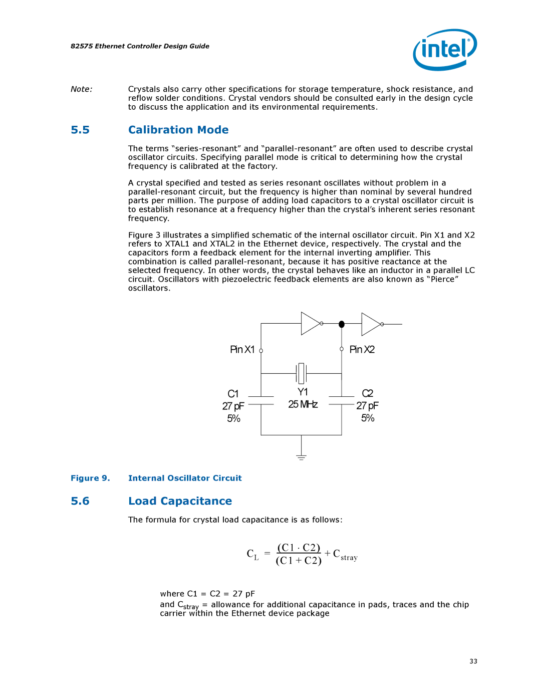 Intel 317698-001 manual Calibration Mode, Load Capacitance 