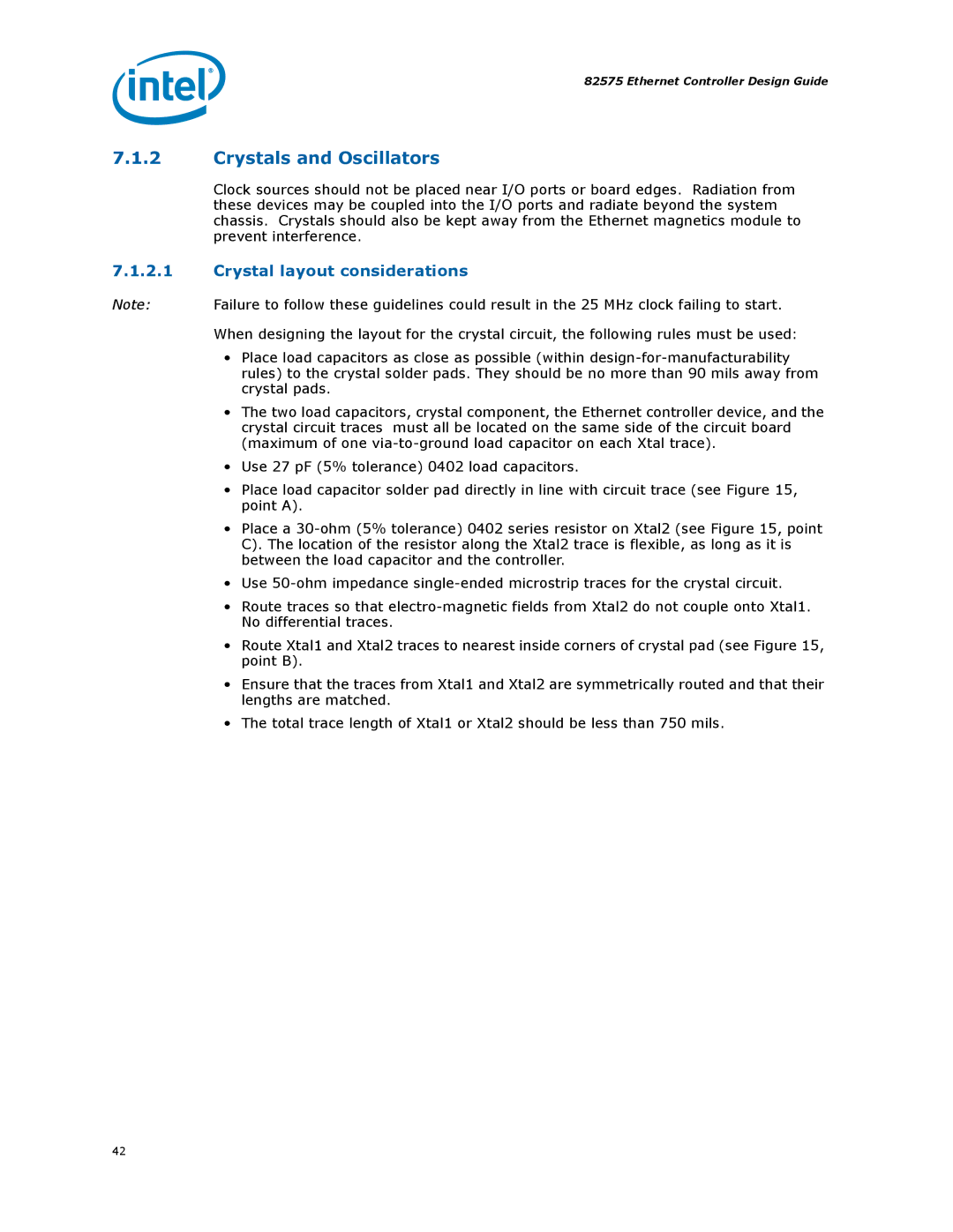 Intel 317698-001 manual Crystals and Oscillators, Crystal layout considerations 