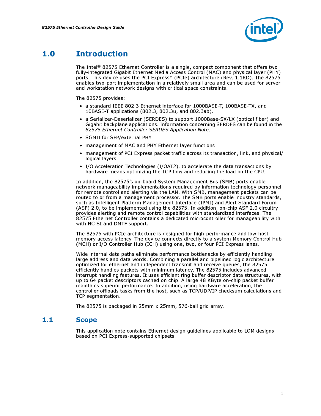 Intel 317698-001 manual Introduction, Scope 