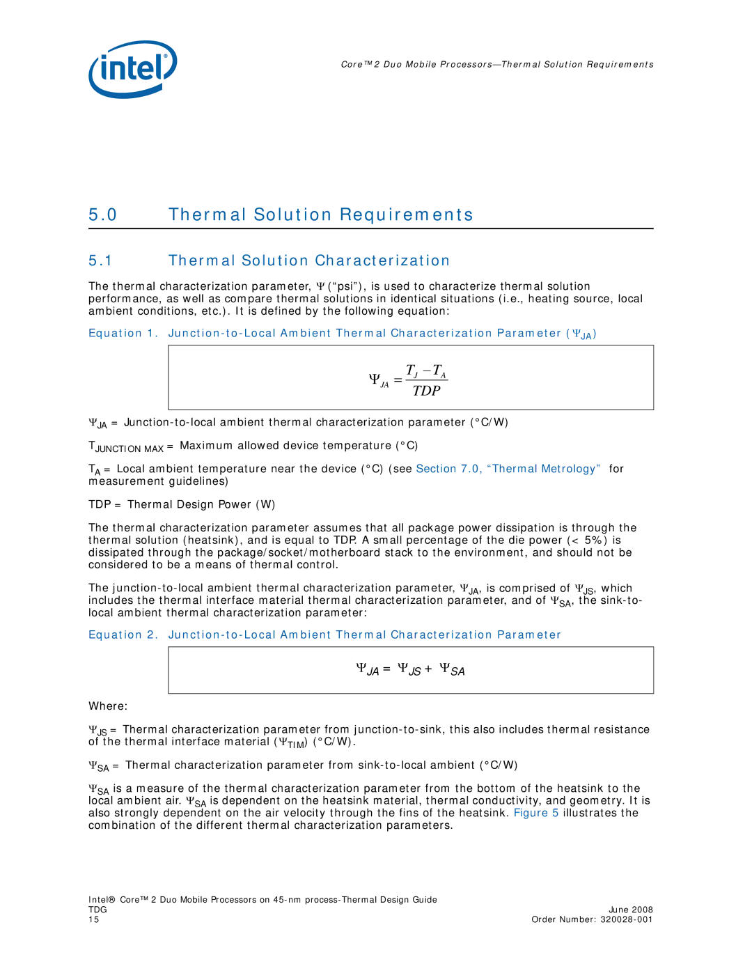 Intel 320028-001 manual Thermal Solution Requirements, Thermal Solution Characterization 