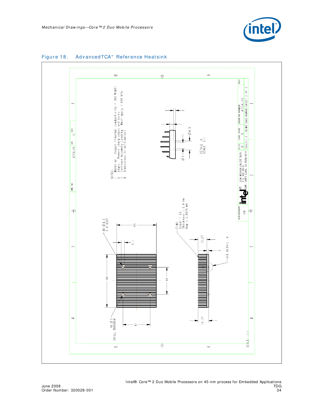 Intel 320028-001 manual AdvancedTCA* Reference Heatsink 