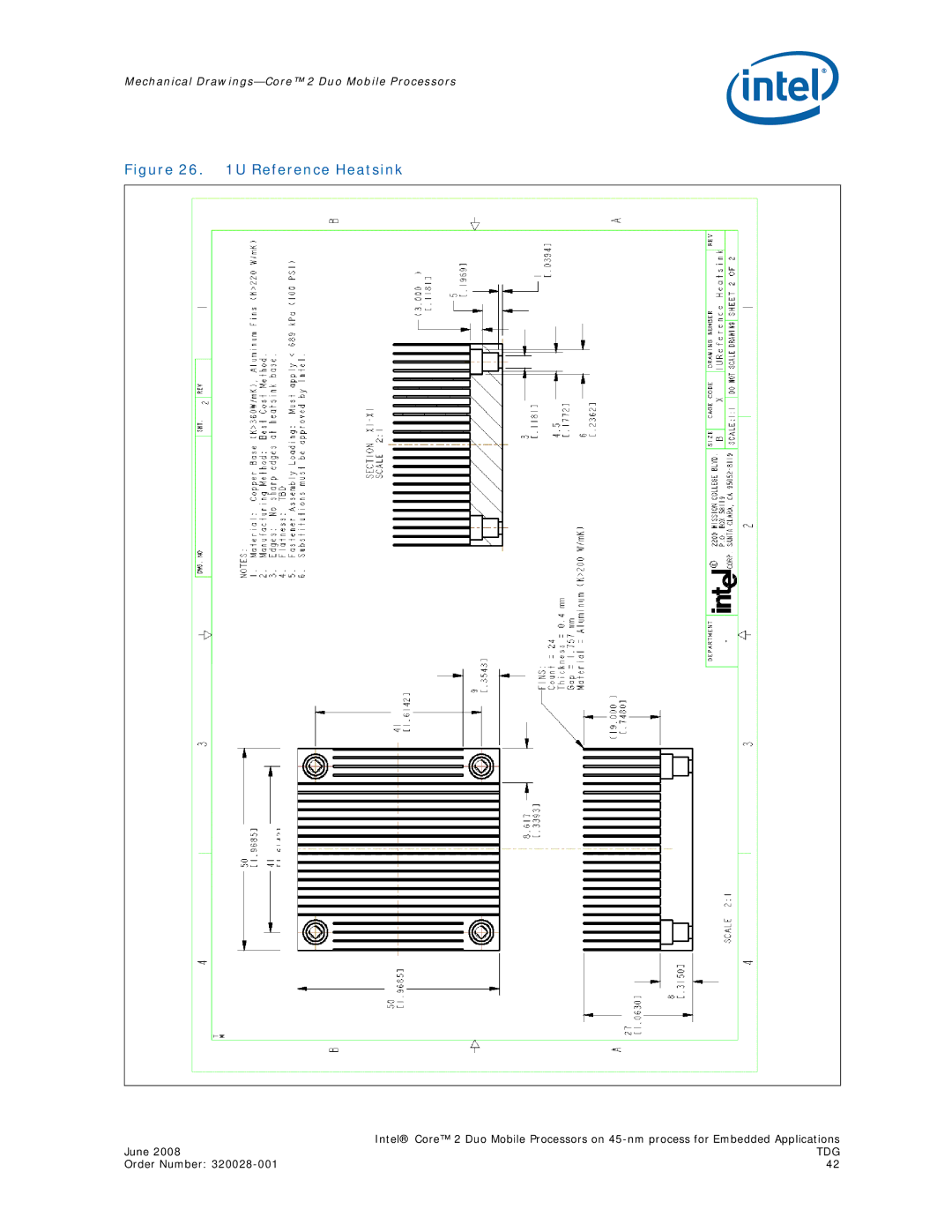 Intel 320028-001 manual Reference Heatsink 