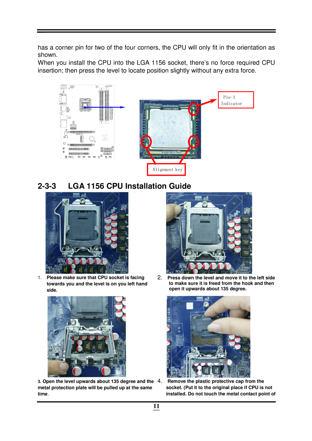 Intel 32882 user manual LGA 1156 CPU Installation Guide 