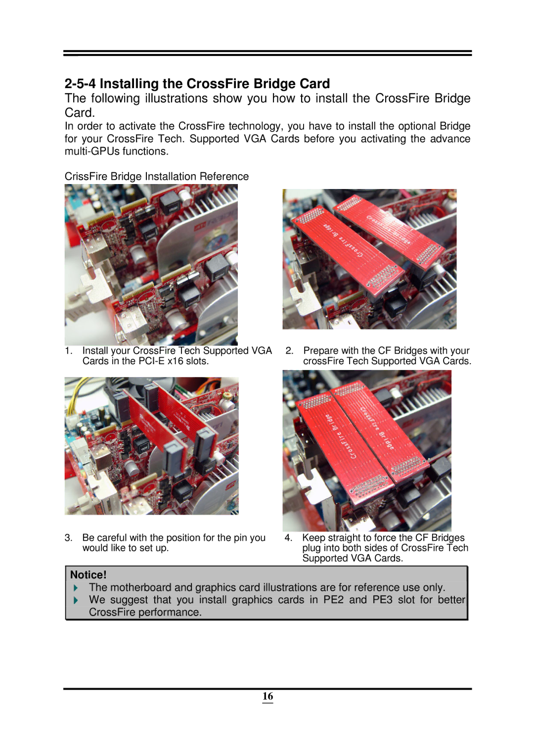 Intel 32882 user manual Installing the CrossFire Bridge Card 