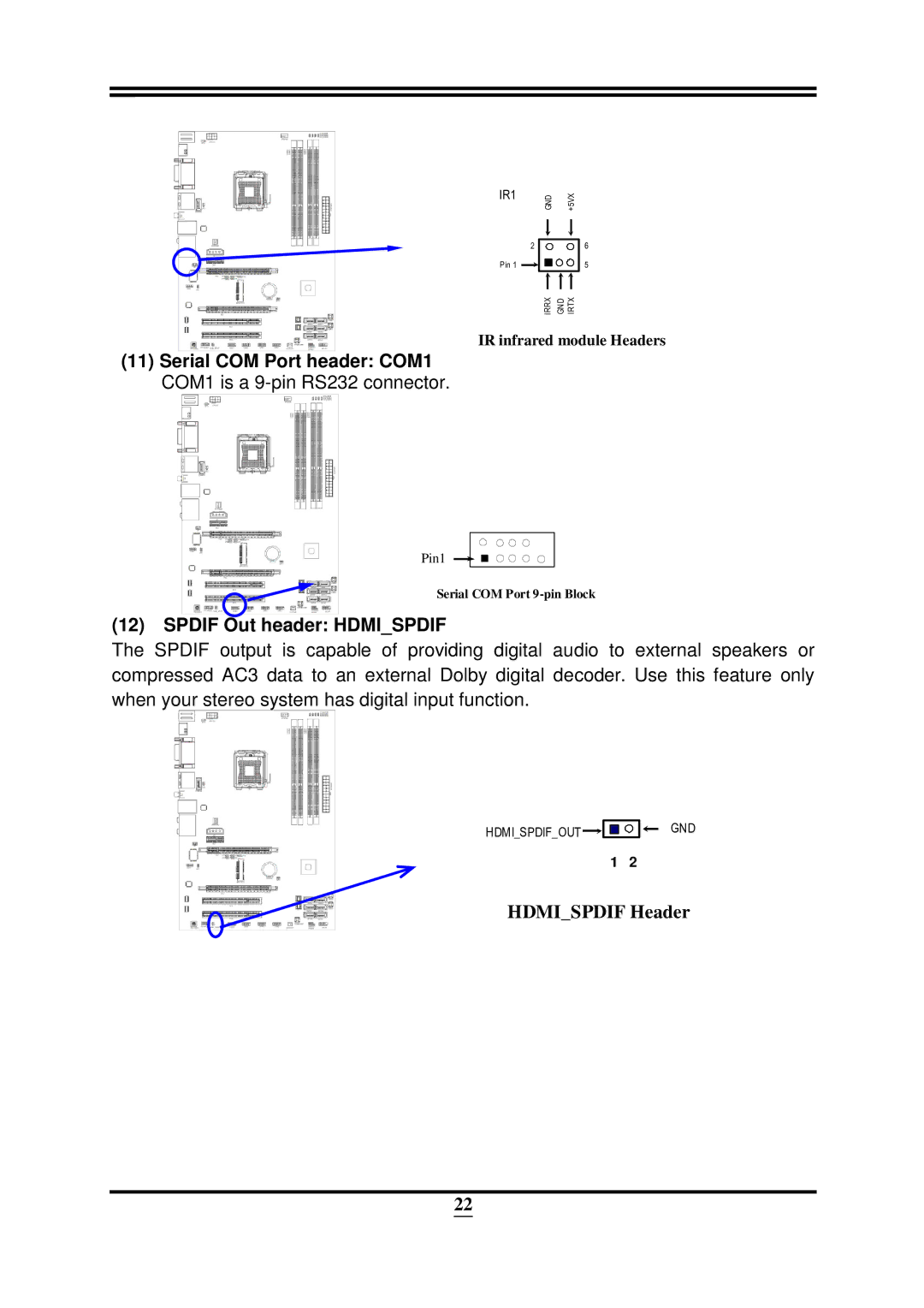 Intel 32882 user manual Spdif Out header Hdmispdif 