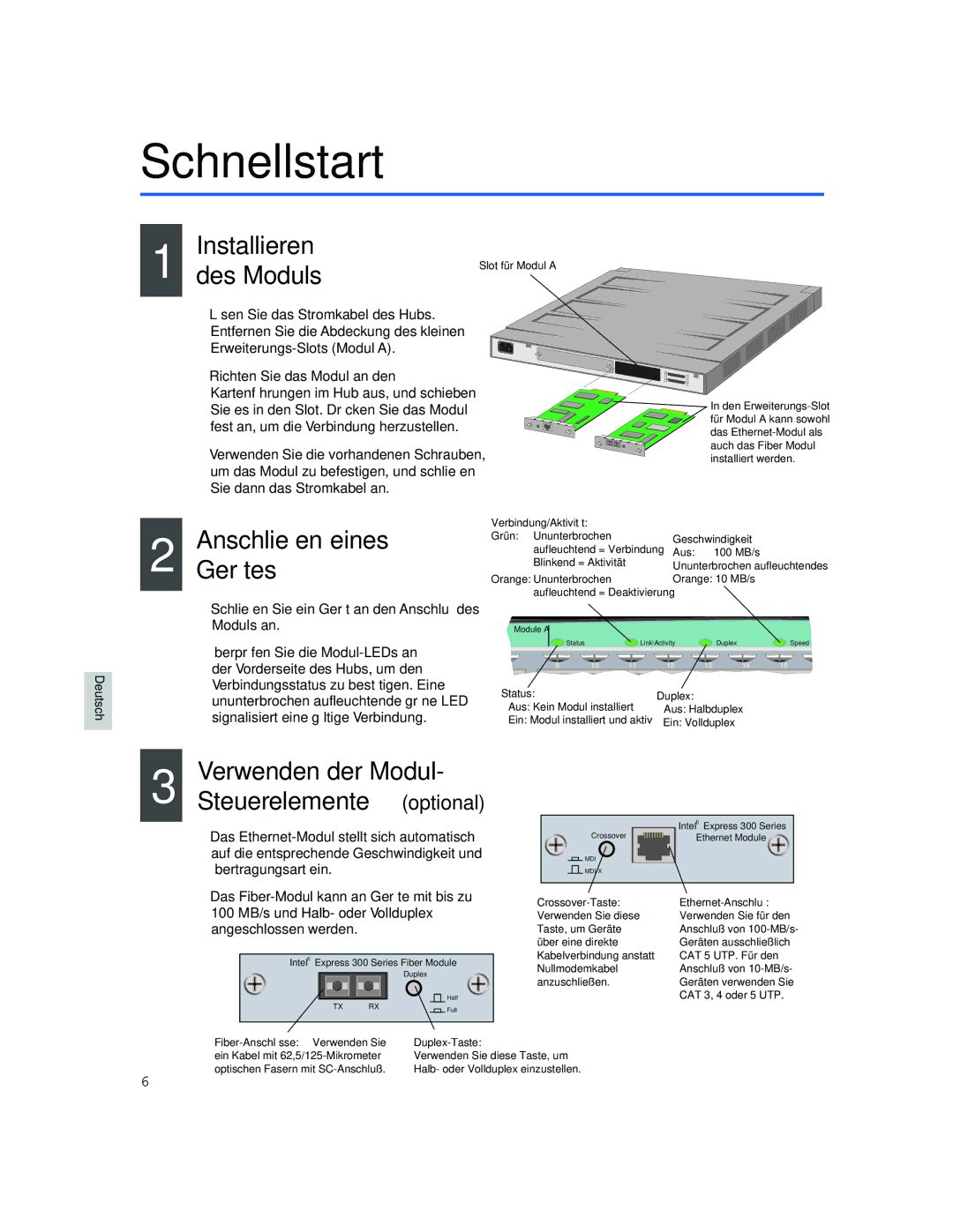 Intel 330T quick start Schnellstart 