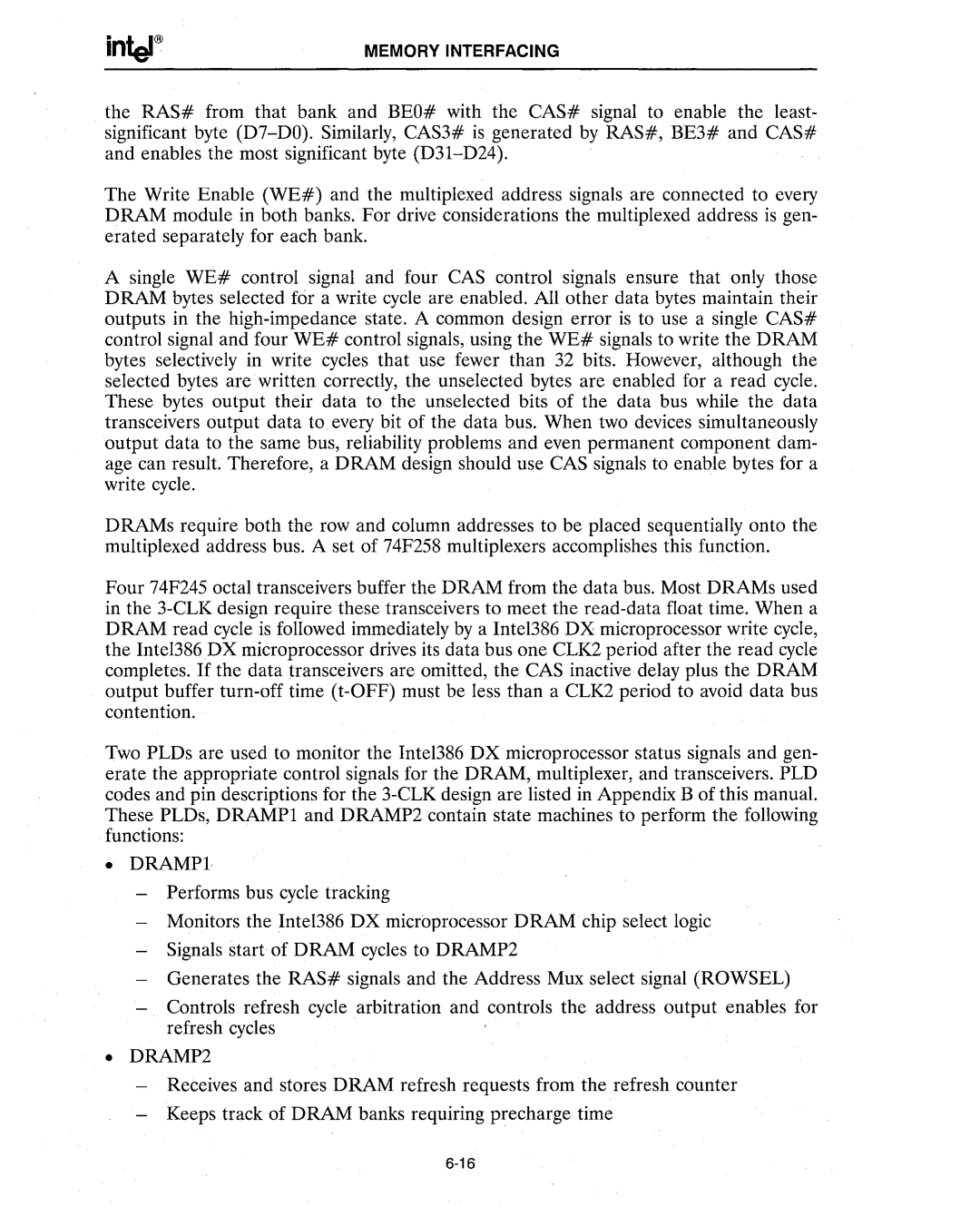 Intel 386 manual DRAMP2 