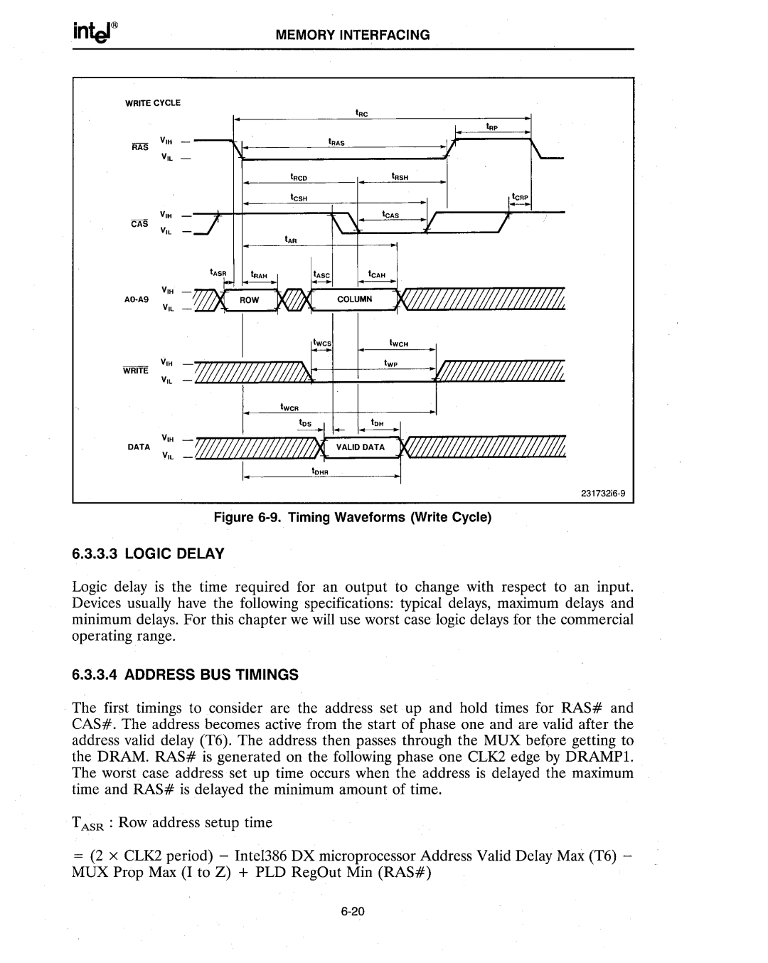 Intel 386 manual Logic Delay 