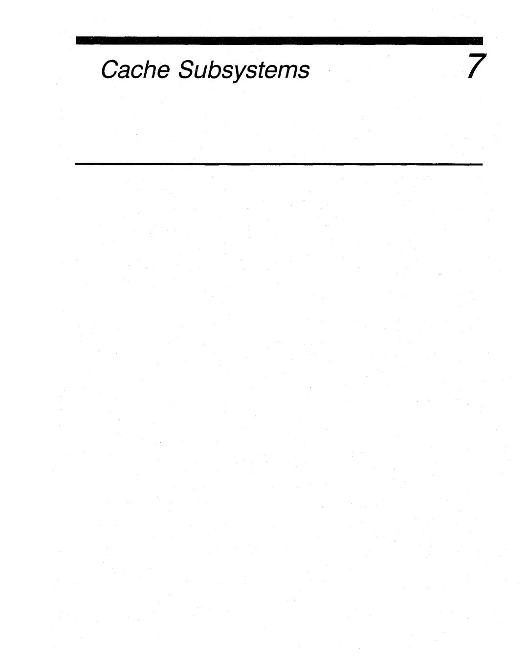 Intel 386 manual Cache Subsystems 