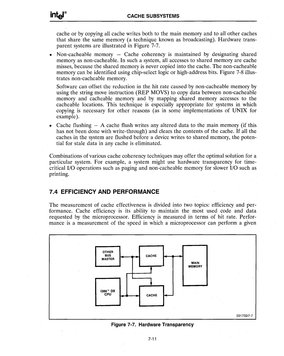 Intel 386 manual Efficiency and Performance, Hardware Transparency 