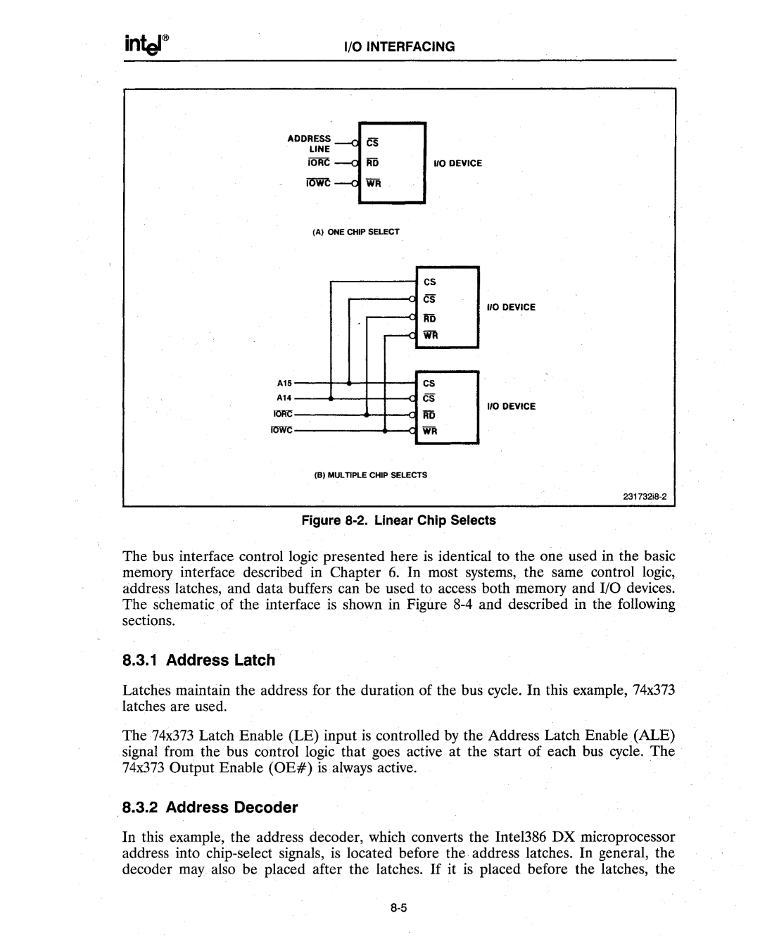 Intel 386 manual Address Latch 