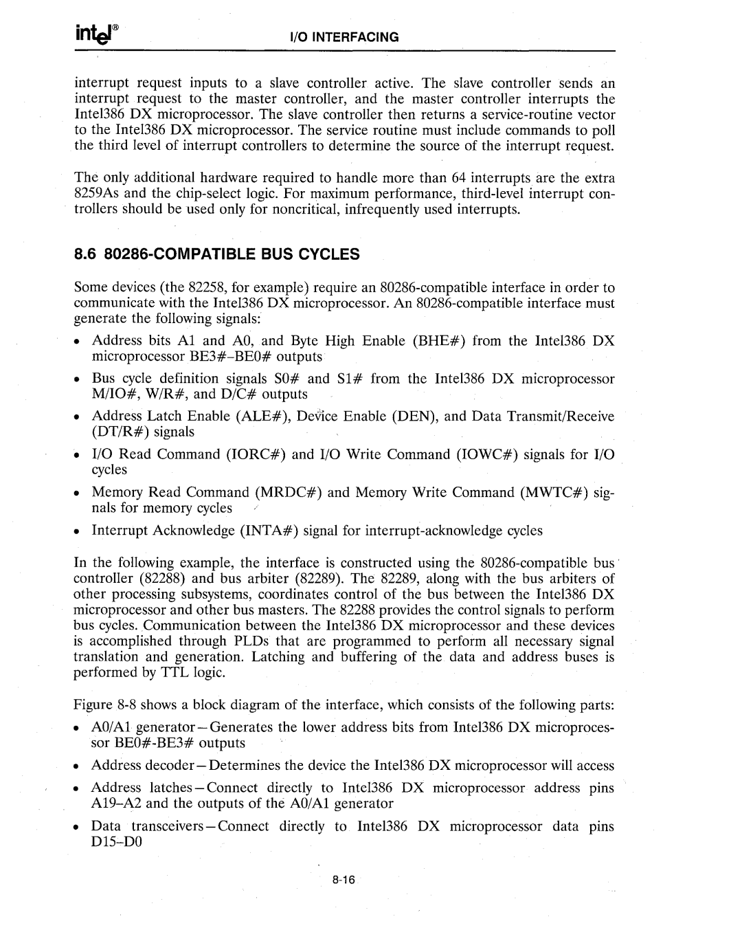 Intel 386 manual COMPATIBLE BUS Cycles 