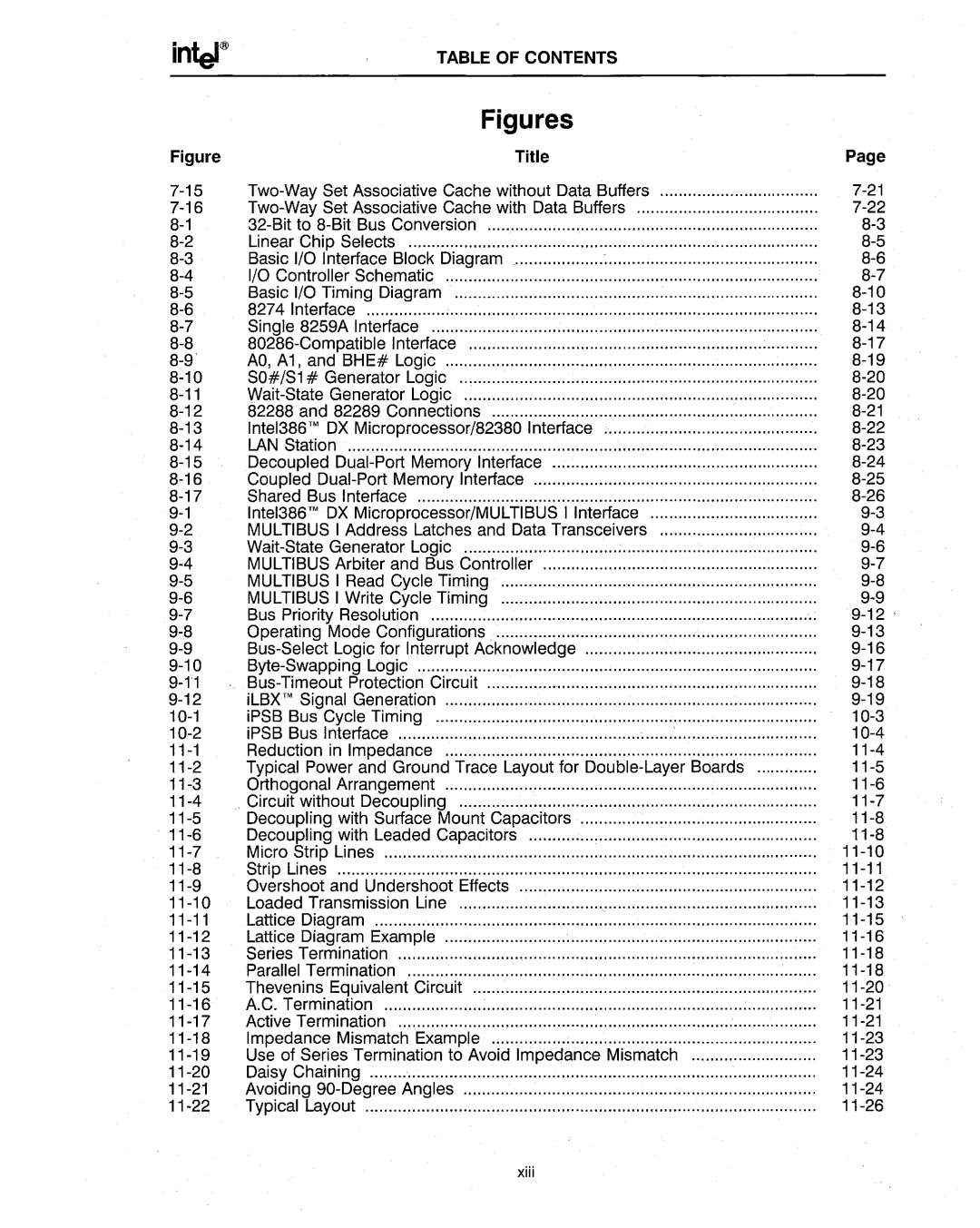 Intel 386 manual Figures 