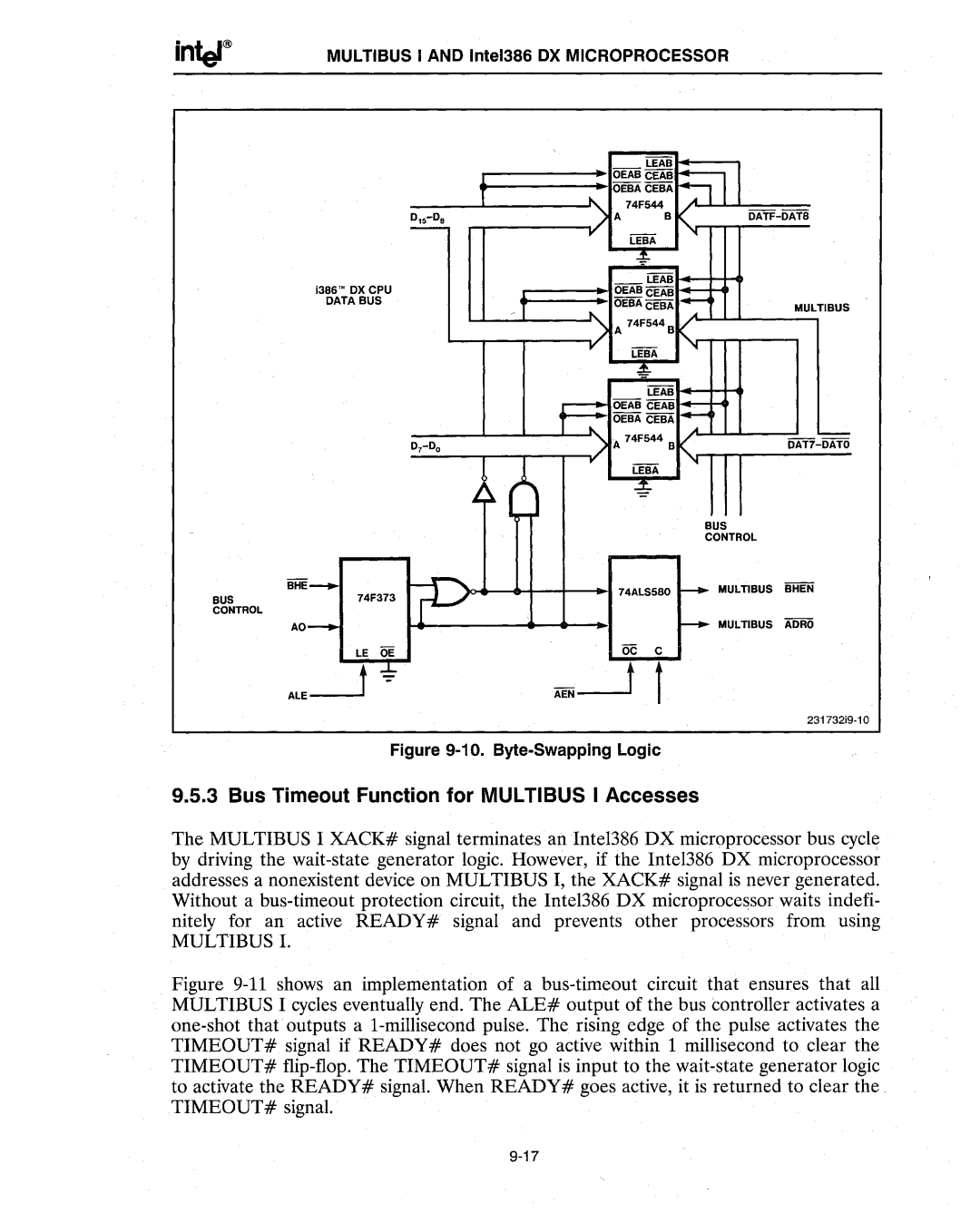 Intel 386 manual Ale~, Bus Timeout Function for Multibus I Accesses 