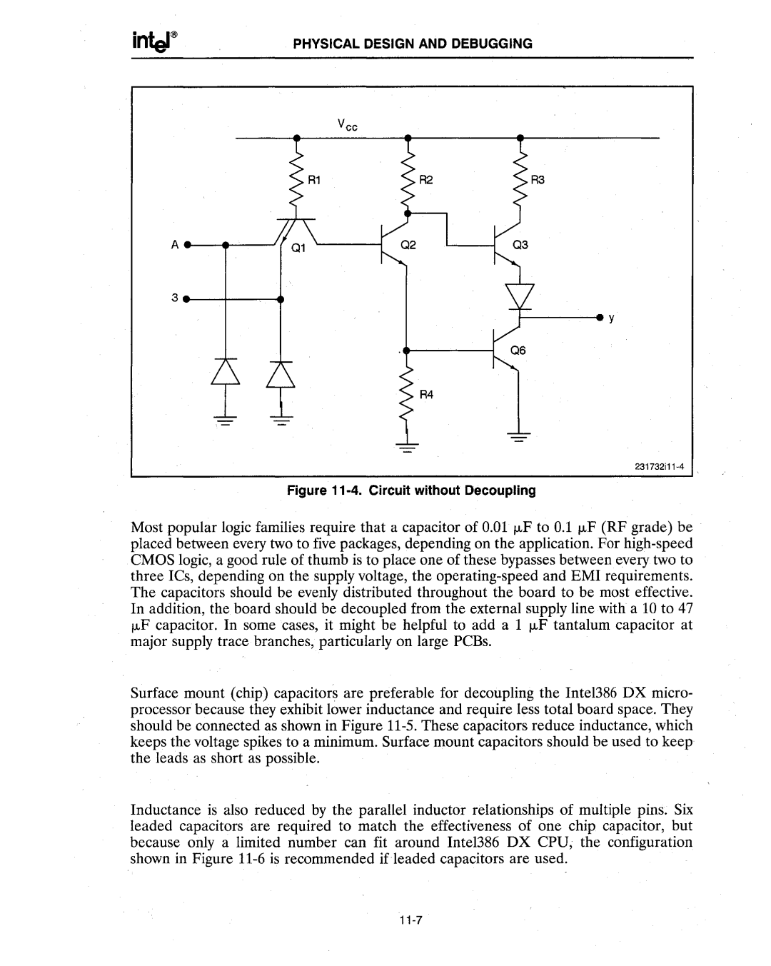 Intel 386 manual Physical Design and Debugging 