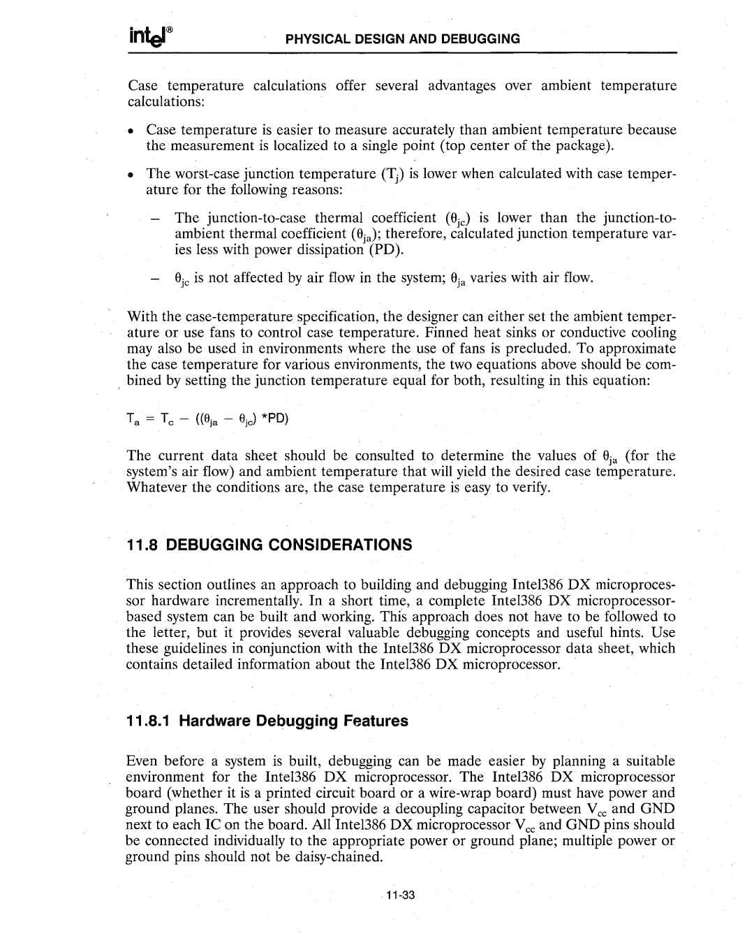 Intel 386 manual Debugging Considerations, Hardware Debugging Features 