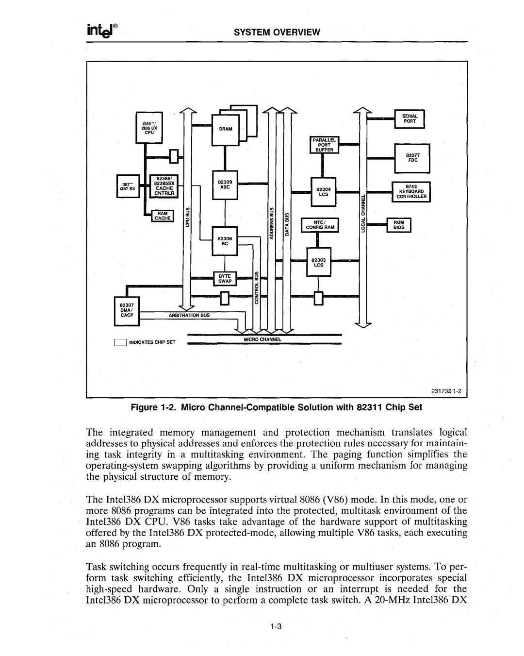 Intel 386 manual Micro Channel-Compatible Solution with 82311 Chip Set 