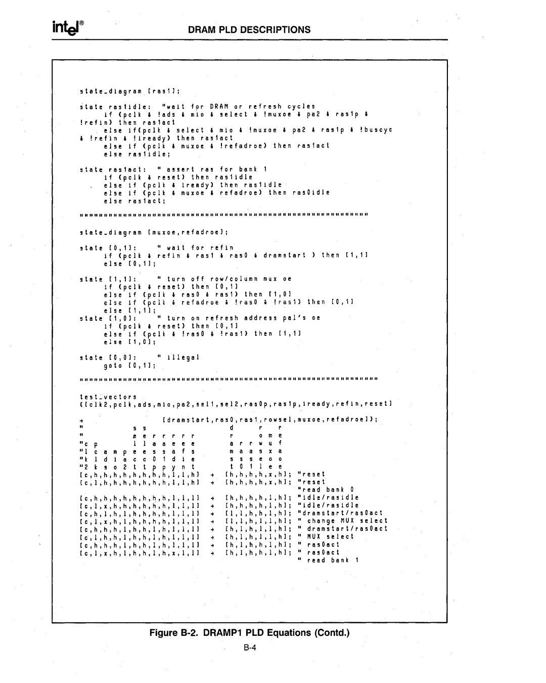 Intel 386 manual Figure B-2. DRAMP1 PLD Equations Contd 