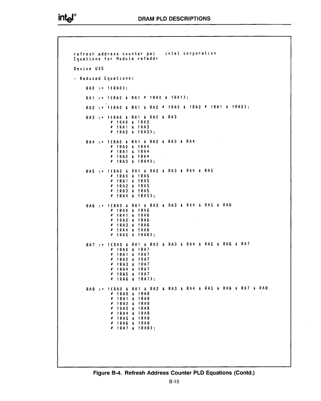 Intel 386 manual Ras 