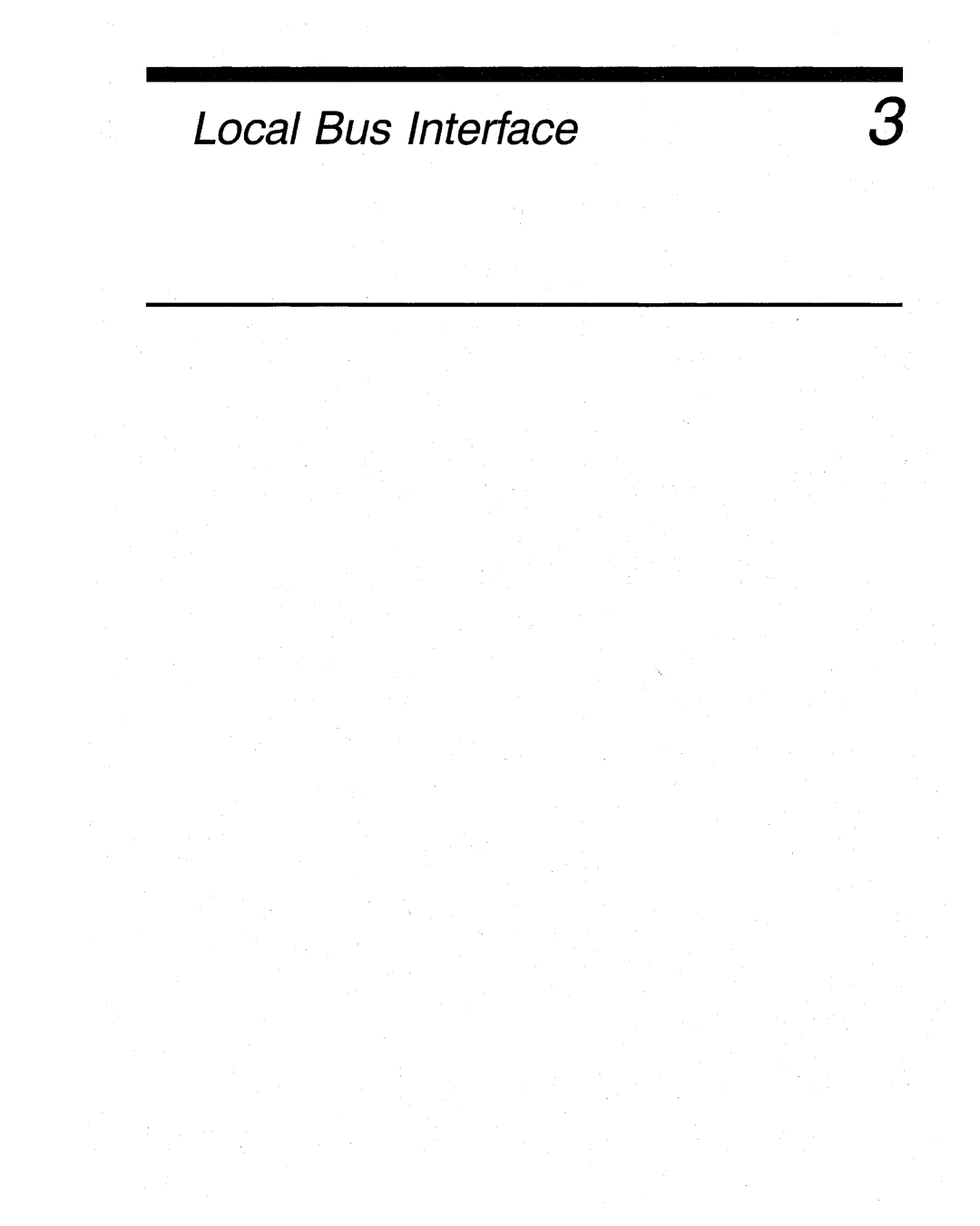 Intel 386 manual Local Bus Interface 