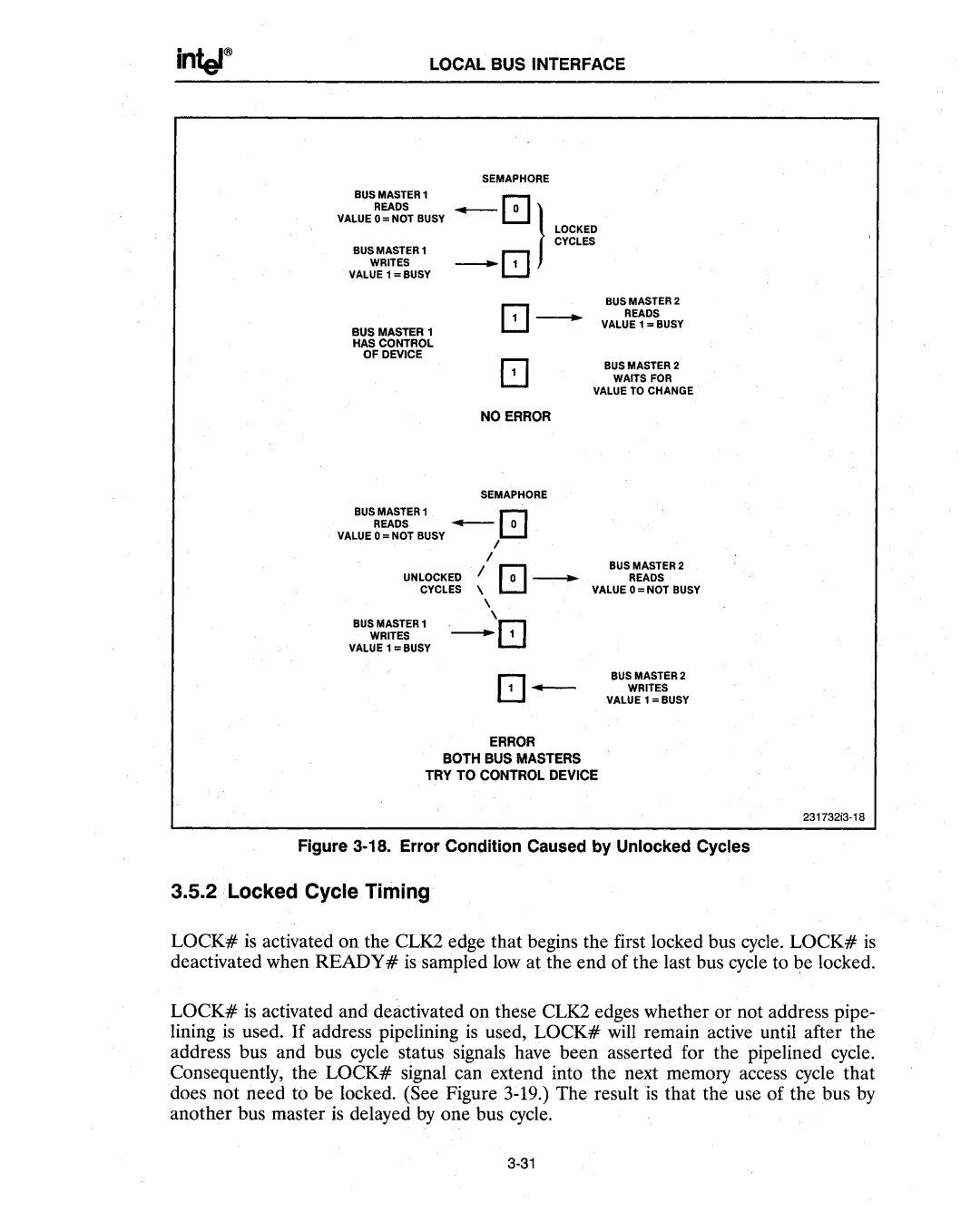 Intel 386 manual EJj, Locked Cycle Timing 