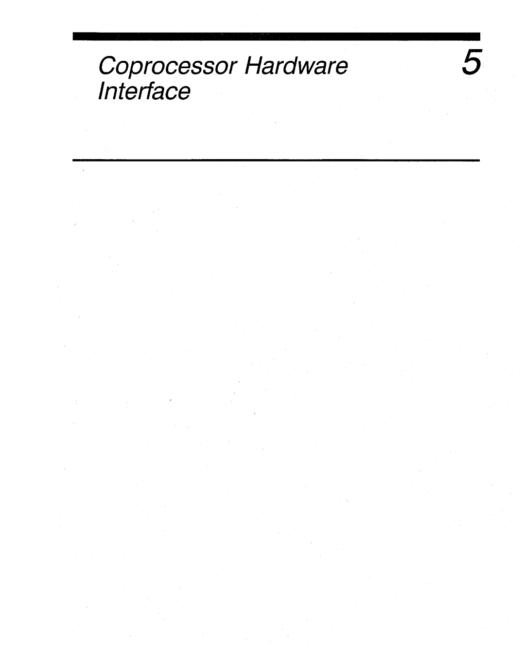 Intel 386 manual Coprocessor Hardware Interface 