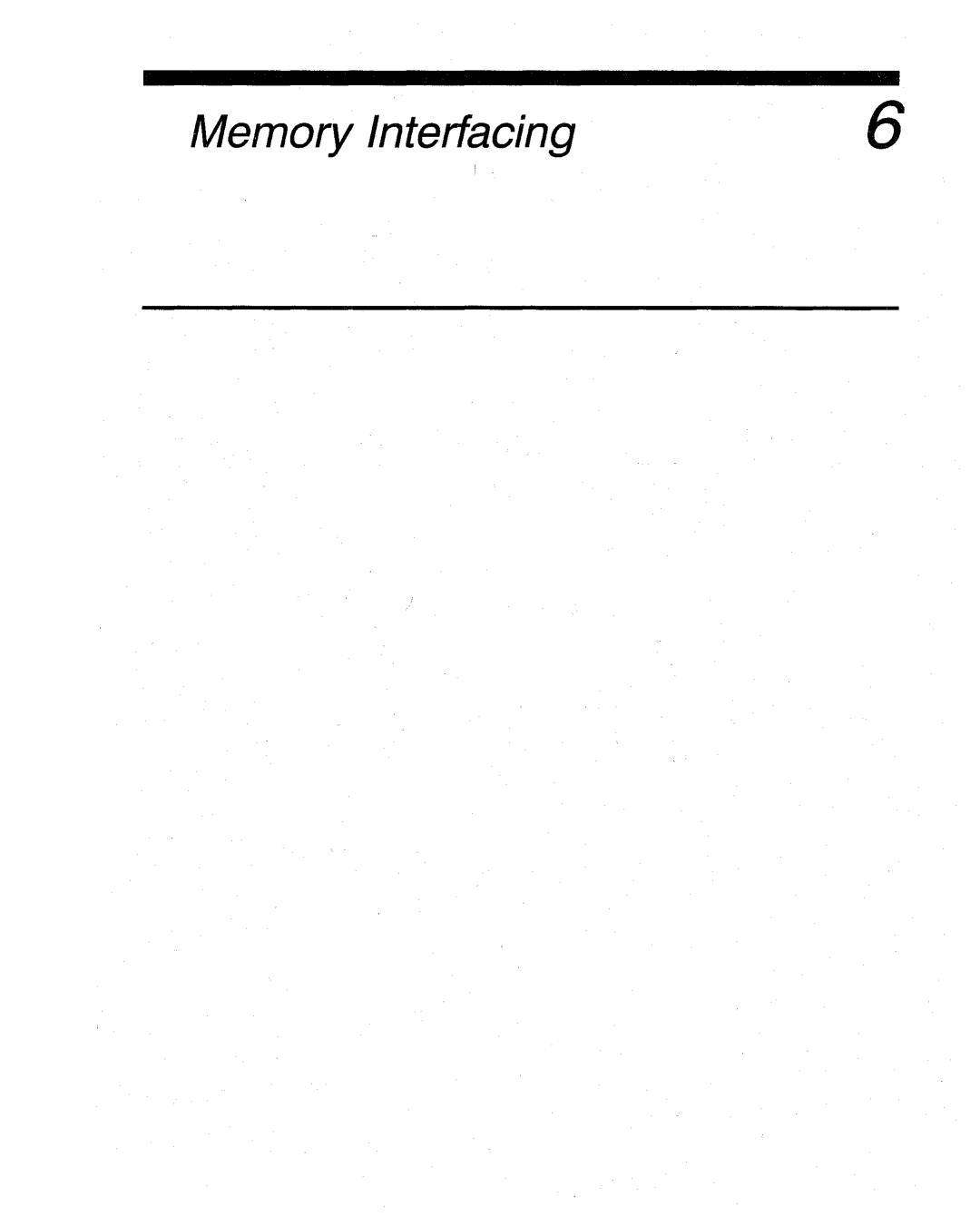 Intel 386 manual Memory Interfacing 