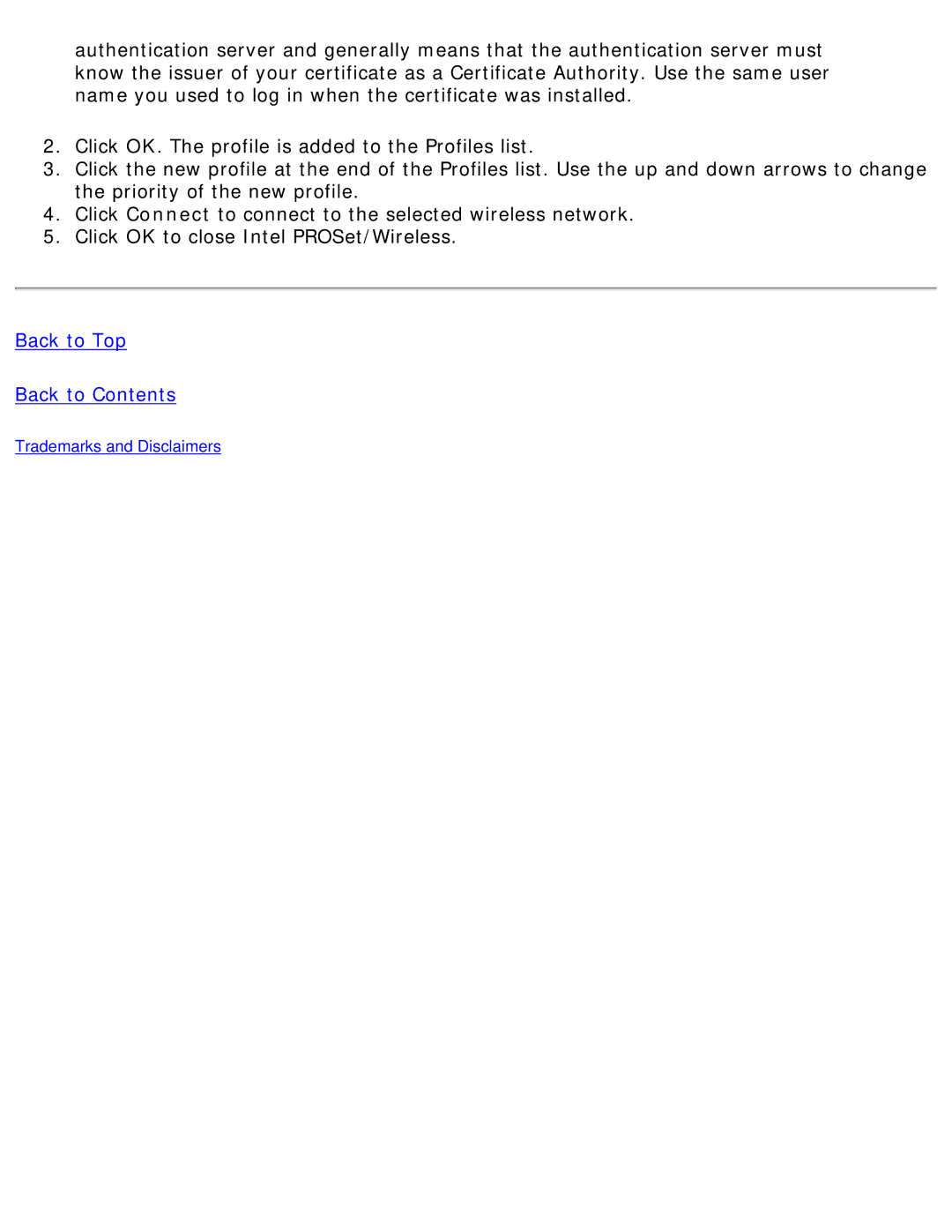 Intel 3945ABG specifications Back to Top Back to Contents 