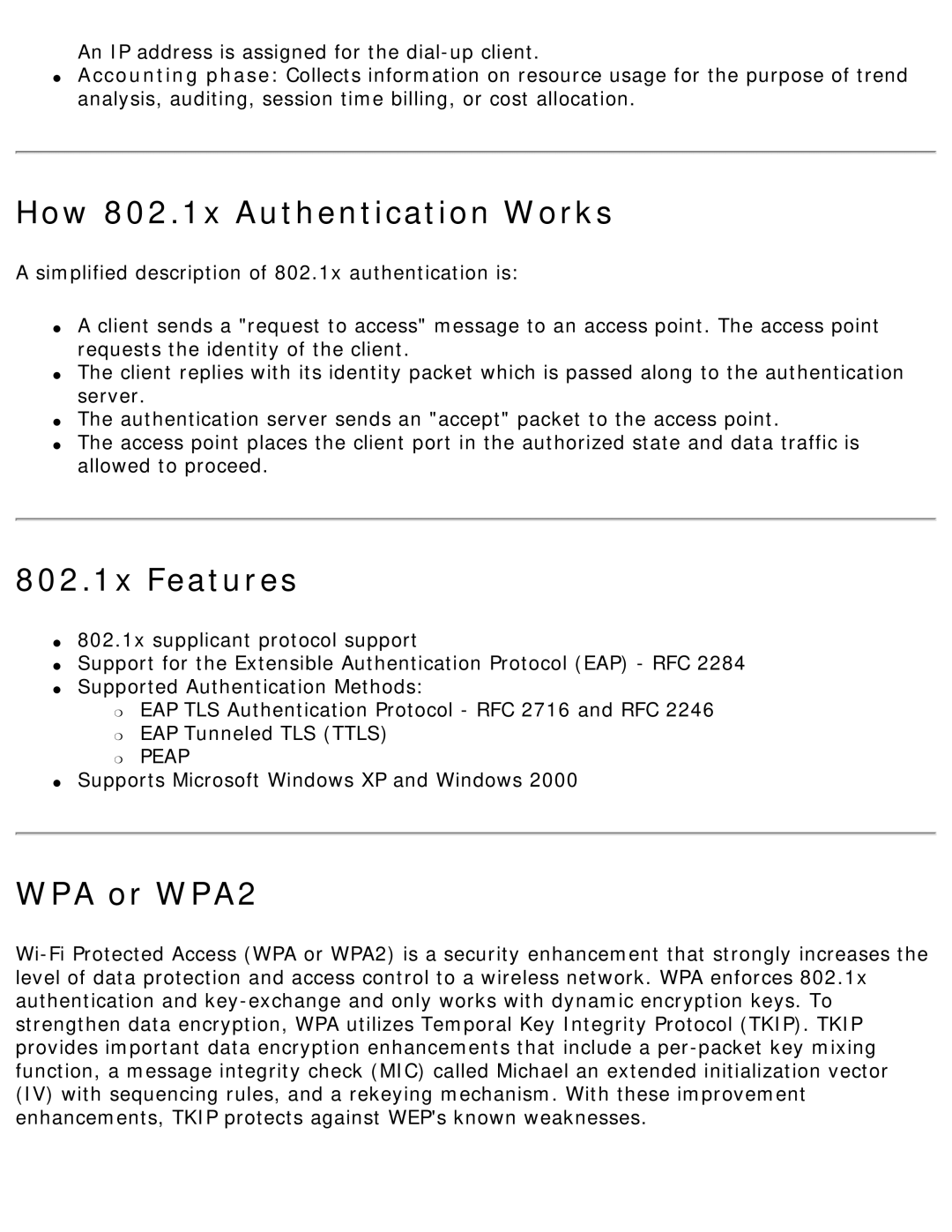 Intel 3945ABG specifications How 802.1x Authentication Works 