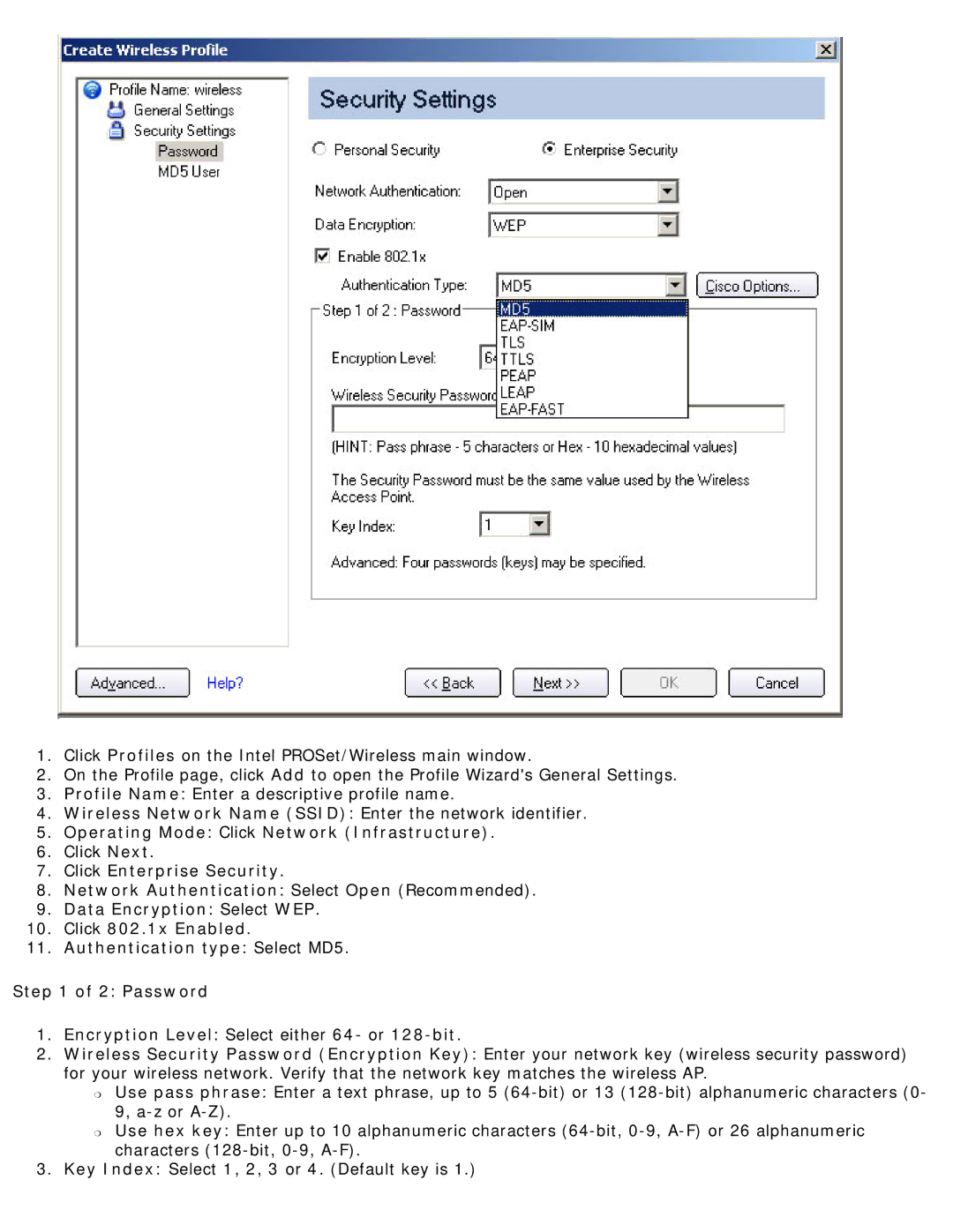 Intel 3945ABG specifications Click Next 