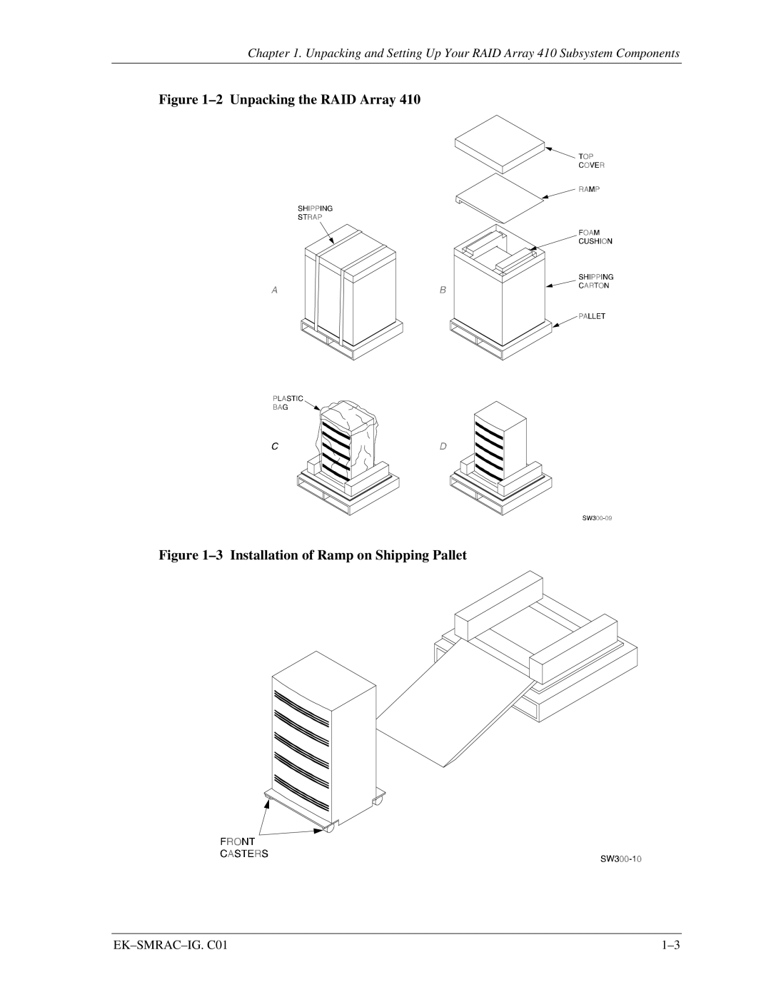 Intel 410 manual Unpacking the RAID Array 