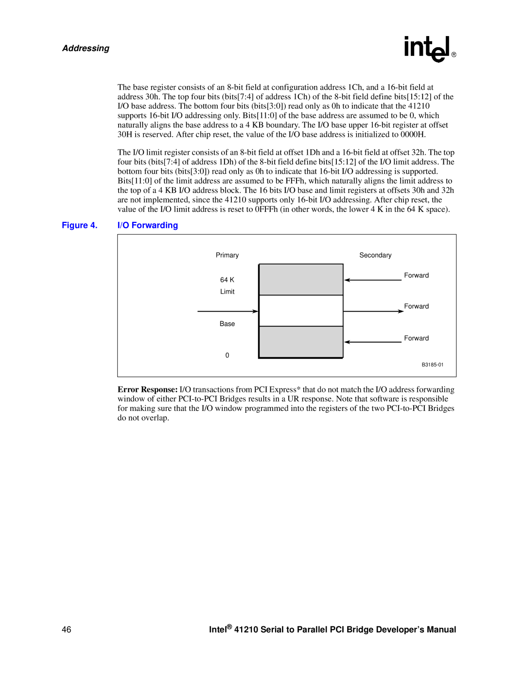 Intel 41210 manual O Forwarding 