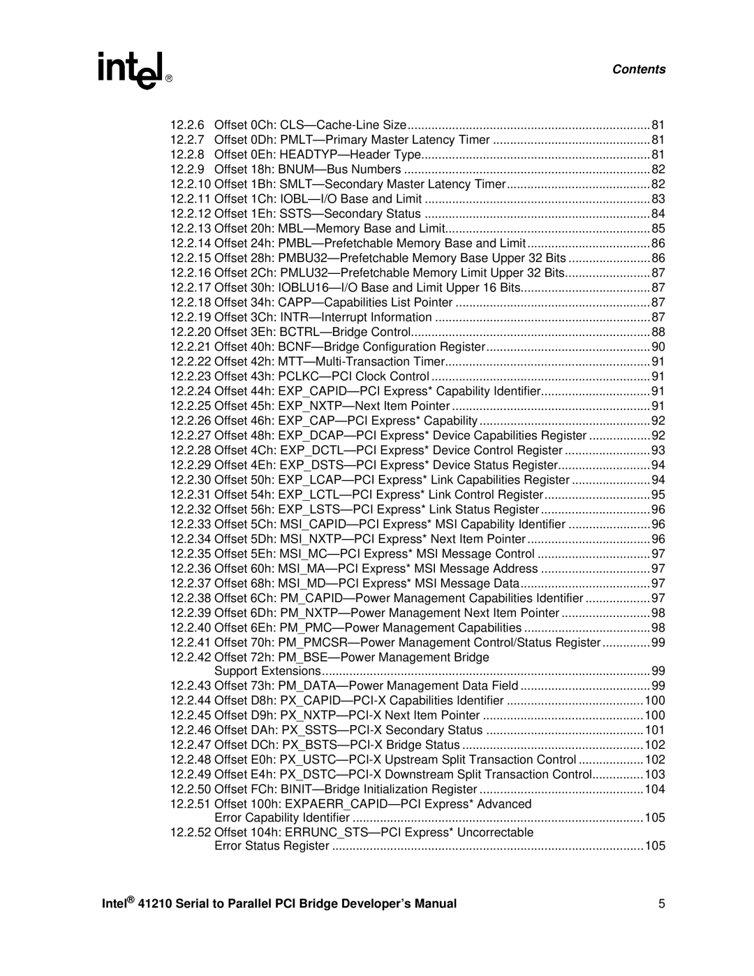 Intel 41210 manual 12.2.6 