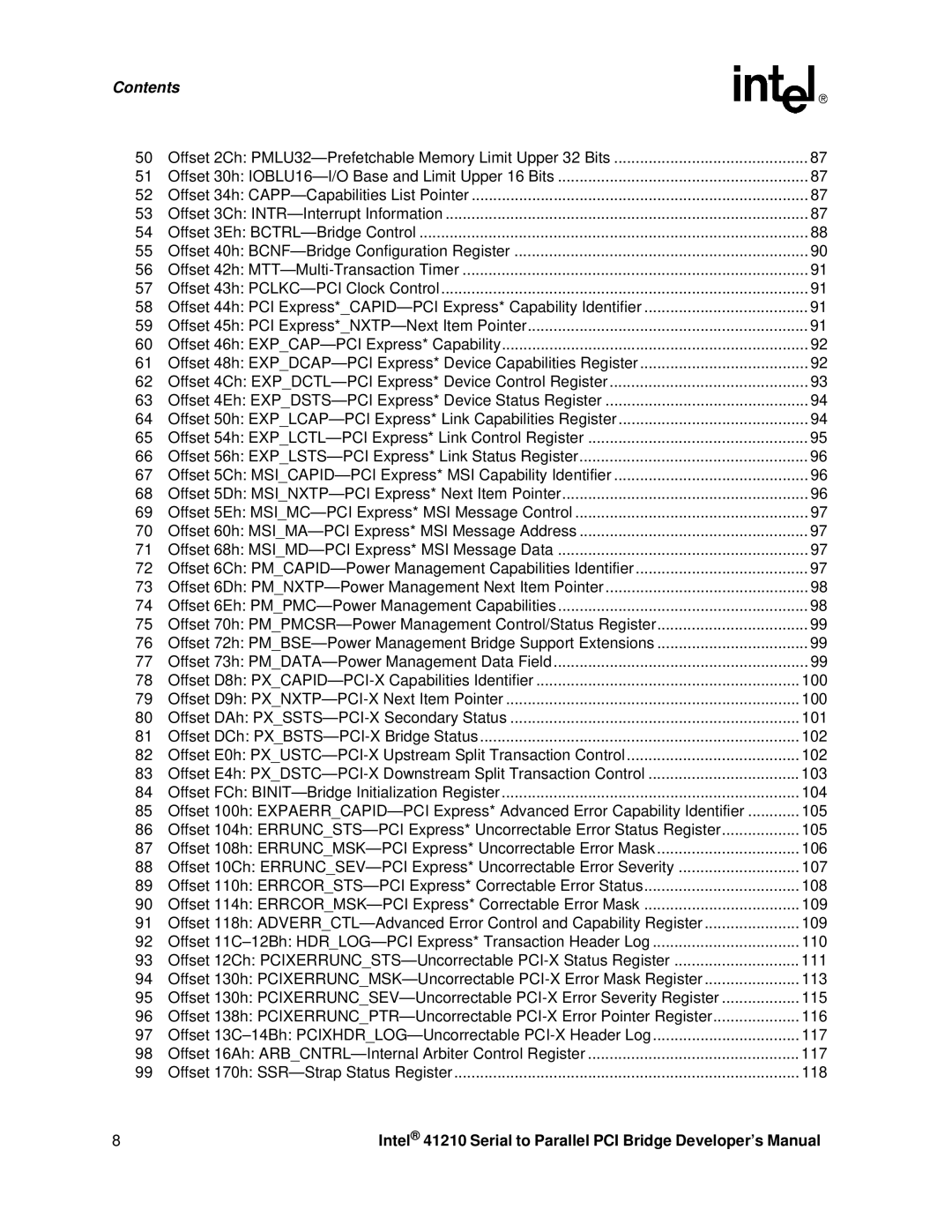 Intel 41210 manual 118 