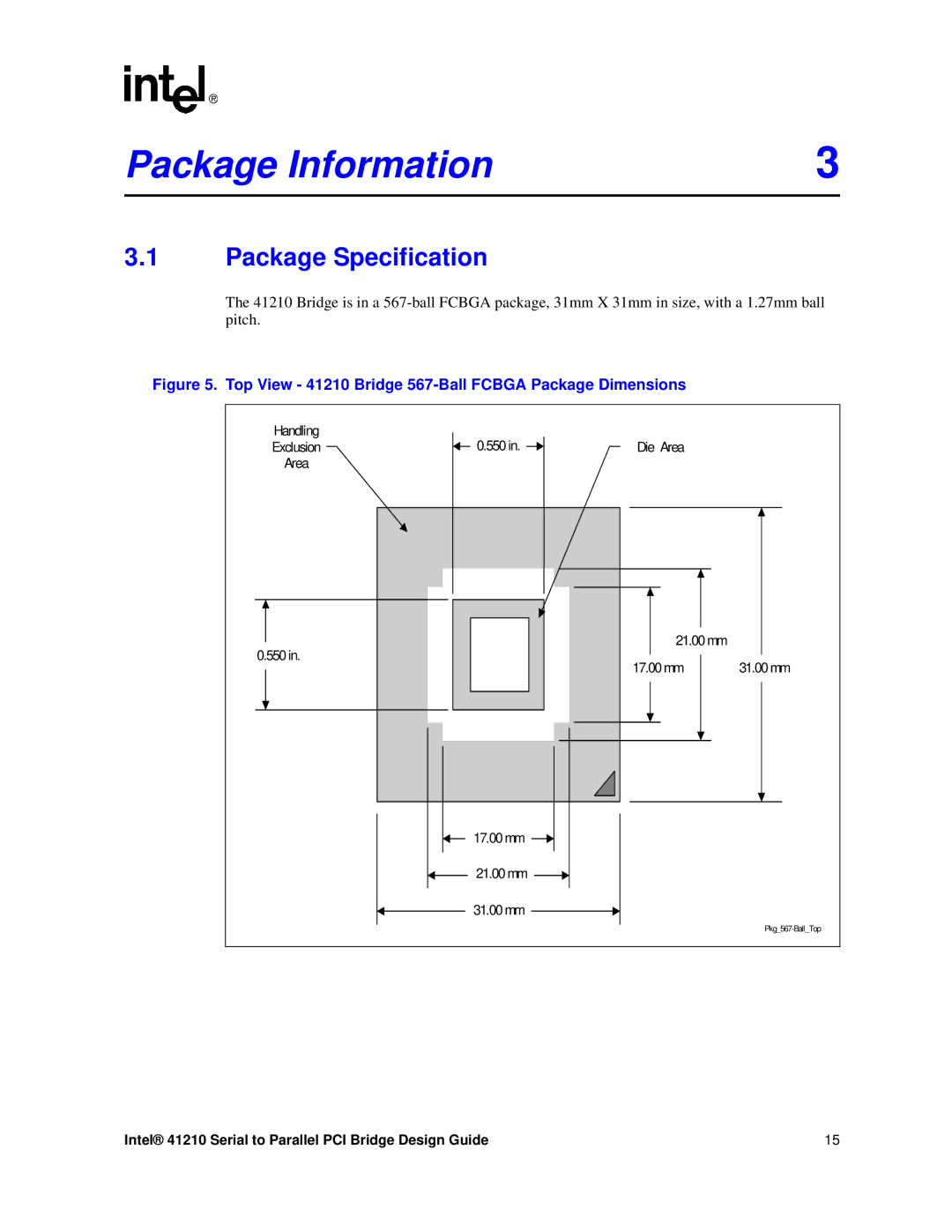 Intel 41210 manual Package Information, Package Specification 