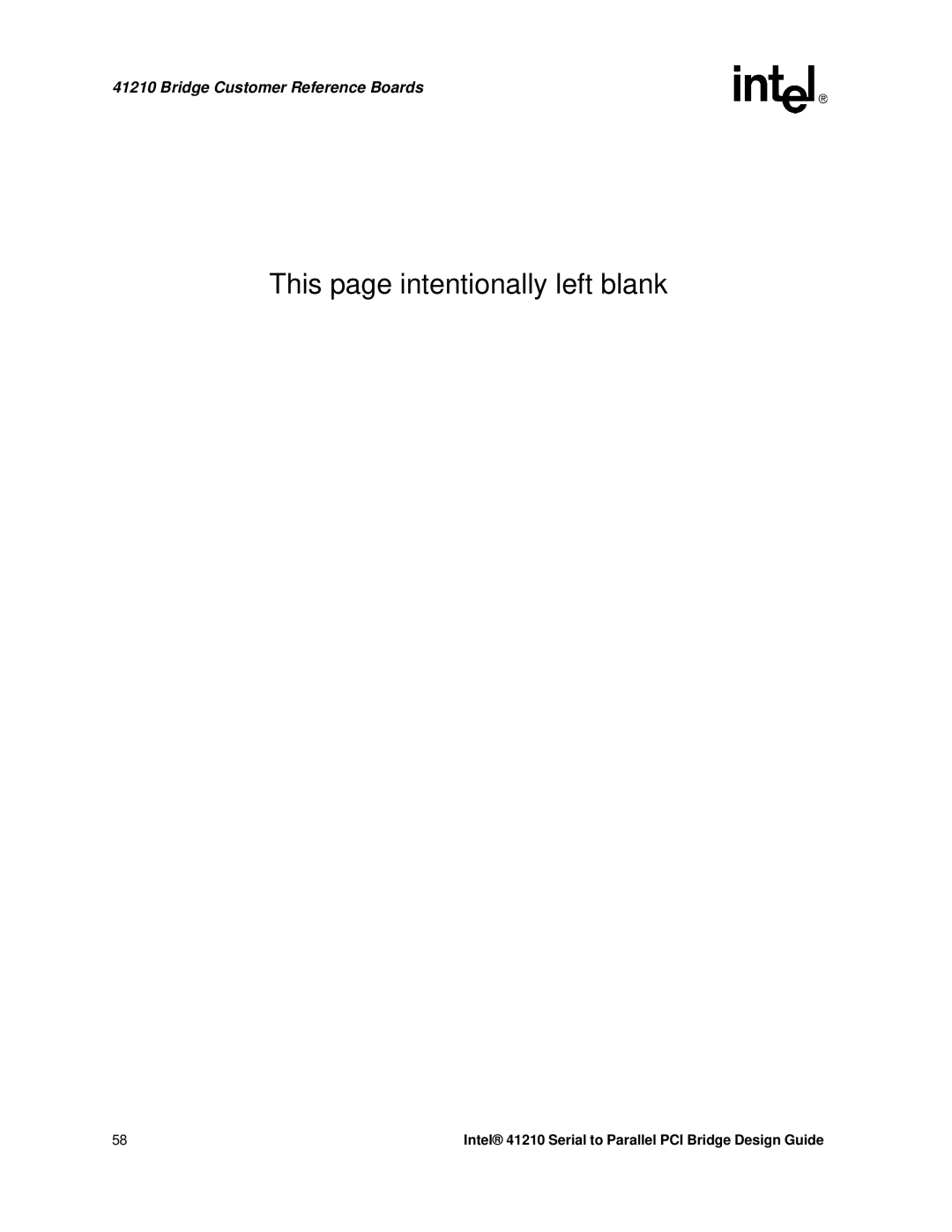 Intel 41210 manual This page intentionally left blank 