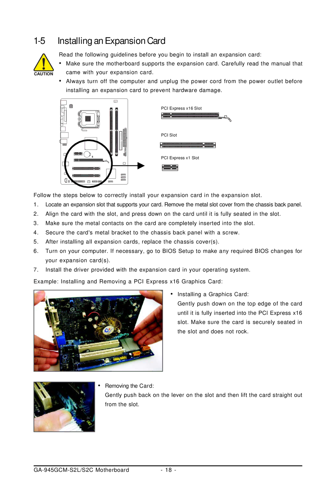 Intel 4127, 4112 user manual Installing an Expansion Card 