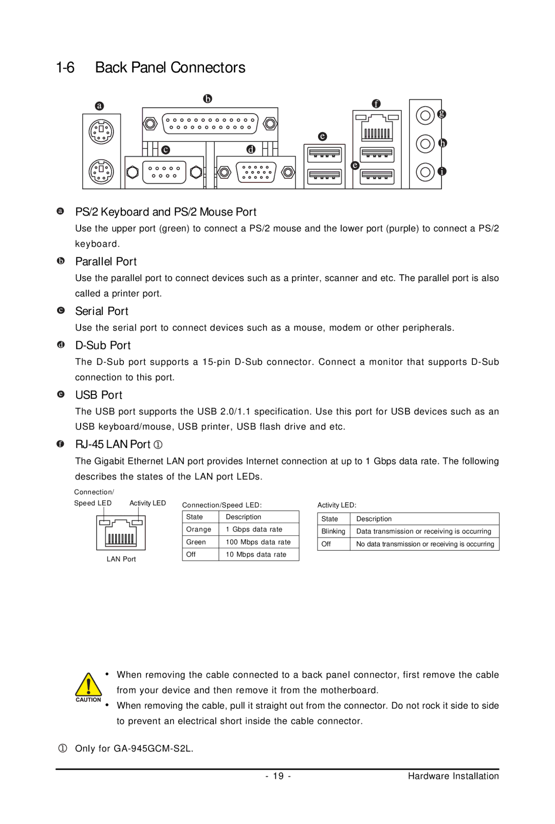 Intel 4112, 4127 user manual Back Panel Connectors 