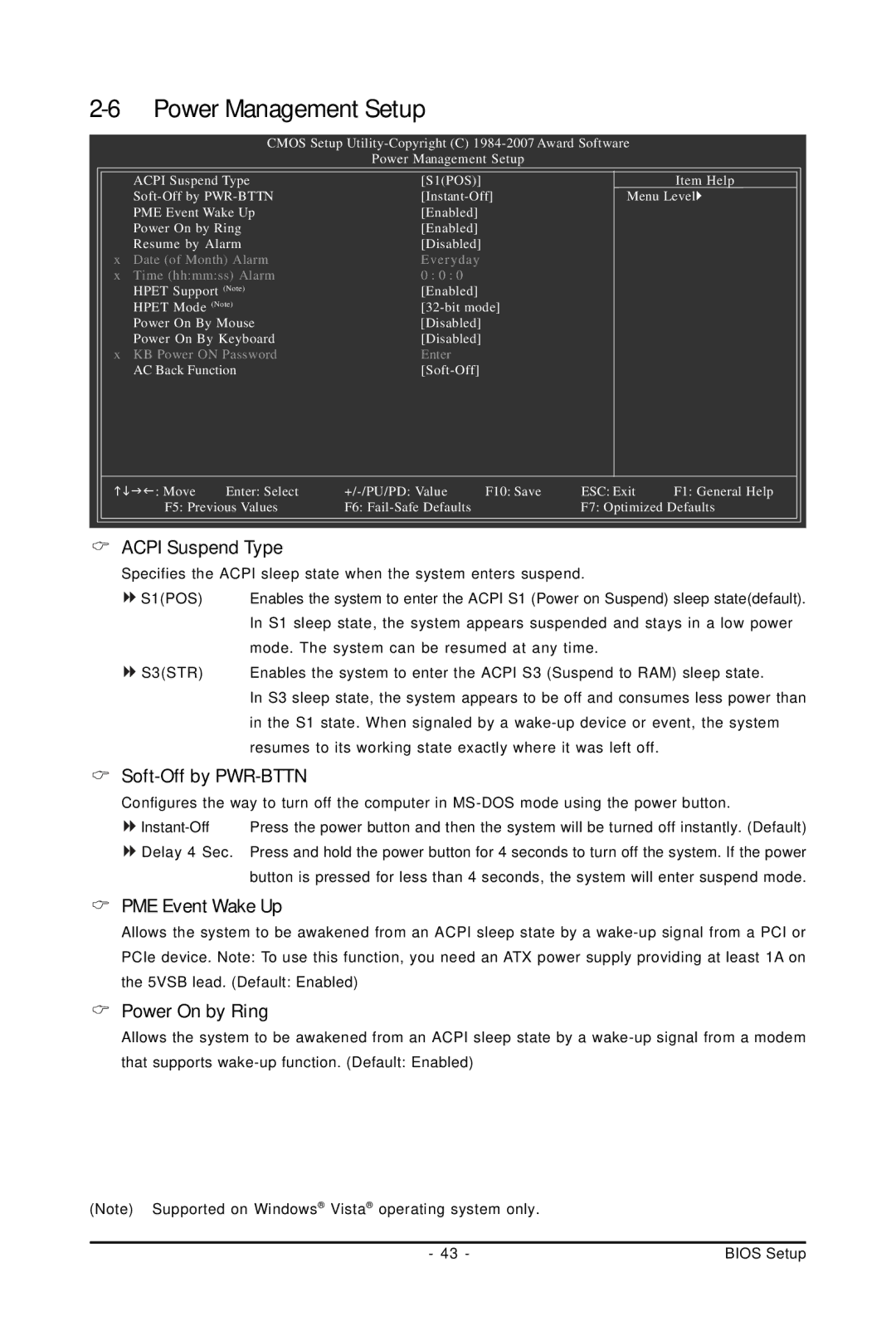 Intel 4112, 4127 user manual Soft-Off by PWR-BTTN, PME Event Wake Up, Power On by Ring 