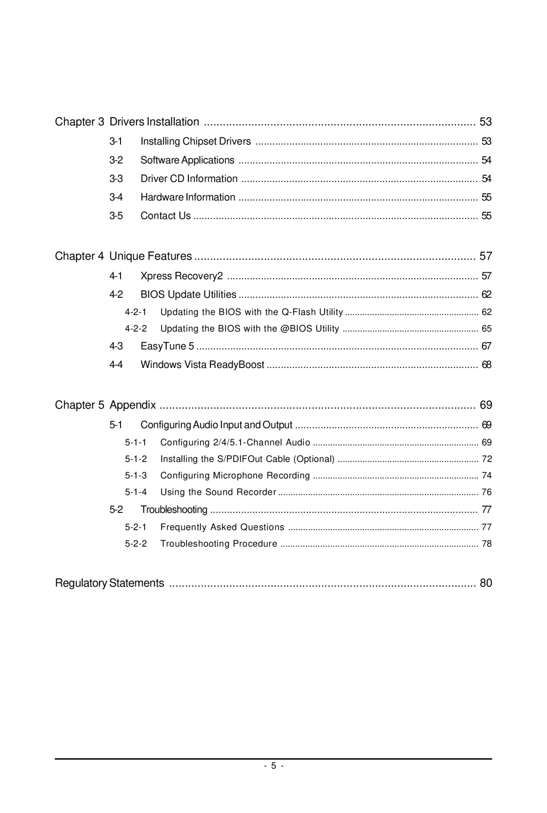 Intel 4112, 4127 user manual Regulatory Statements 