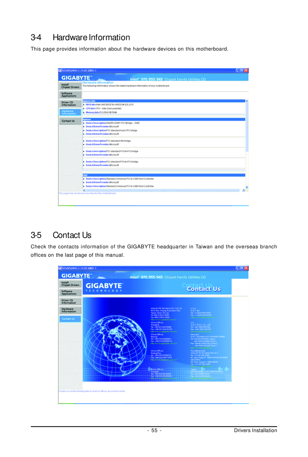 Intel 4112, 4127 user manual Hardware Information, Contact Us 