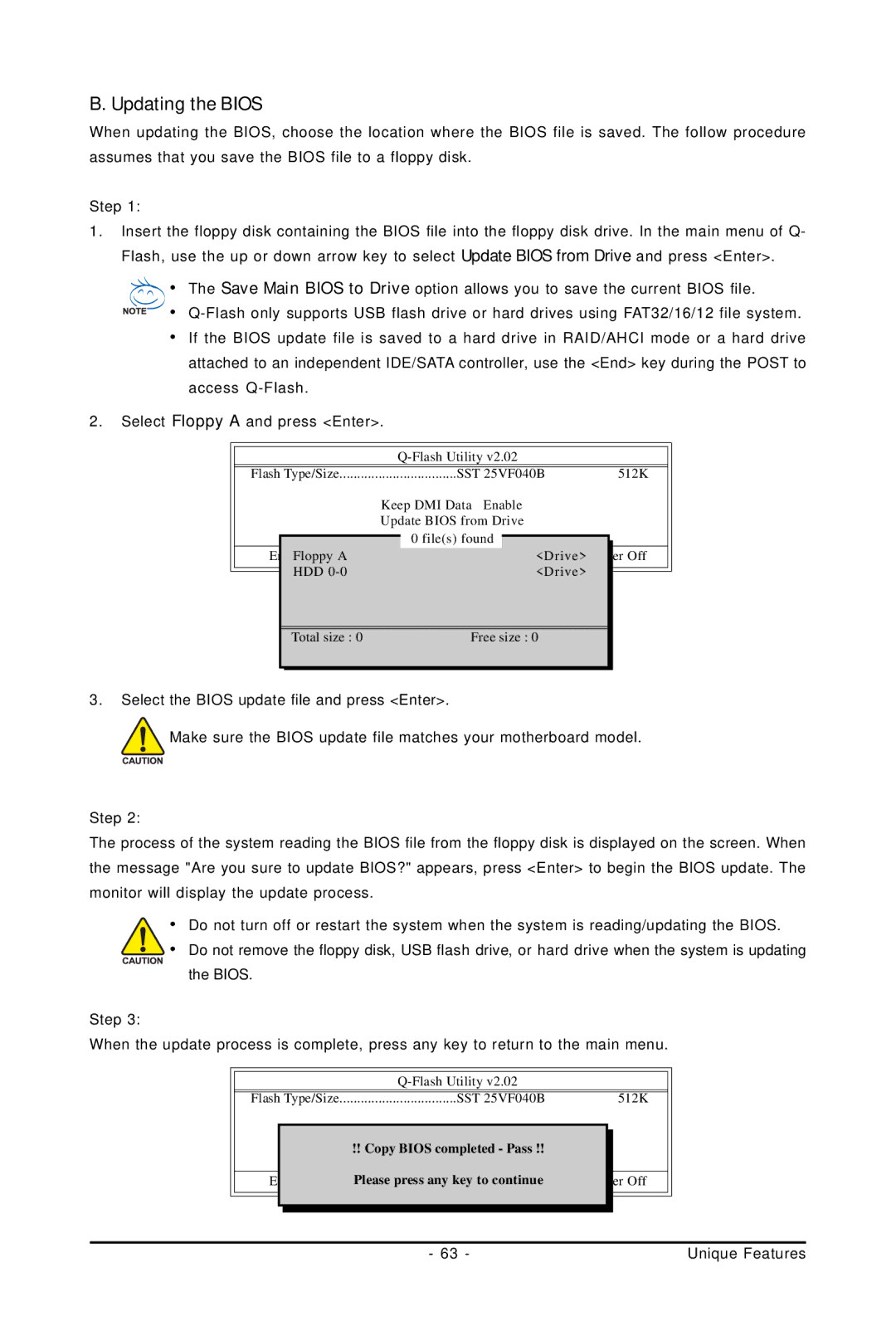 Intel 4112, 4127 user manual Updating the Bios 