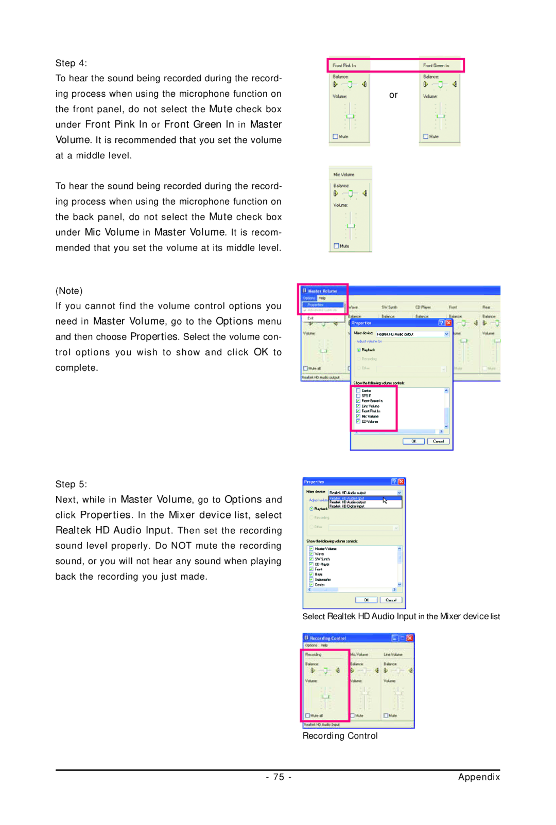 Intel 4112, 4127 user manual Appendix 