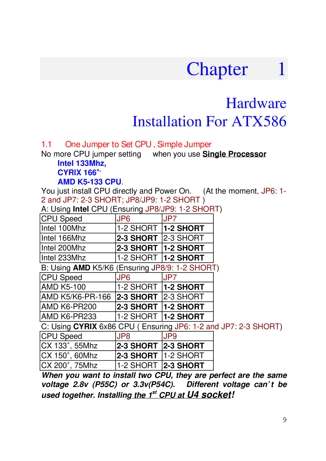 Intel 430TX user manual Chapter 