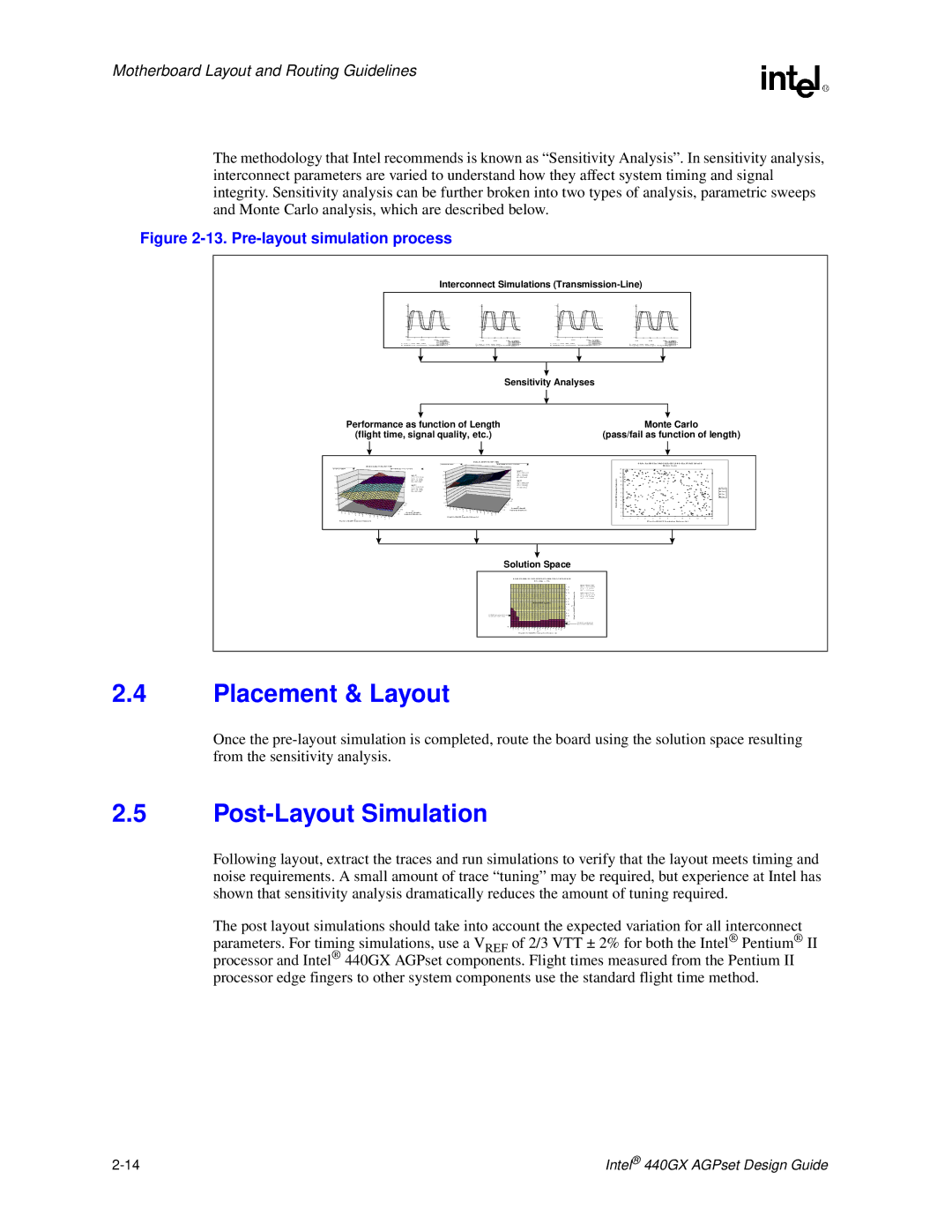 Intel 440GX manual Placement & Layout, Post-Layout Simulation 