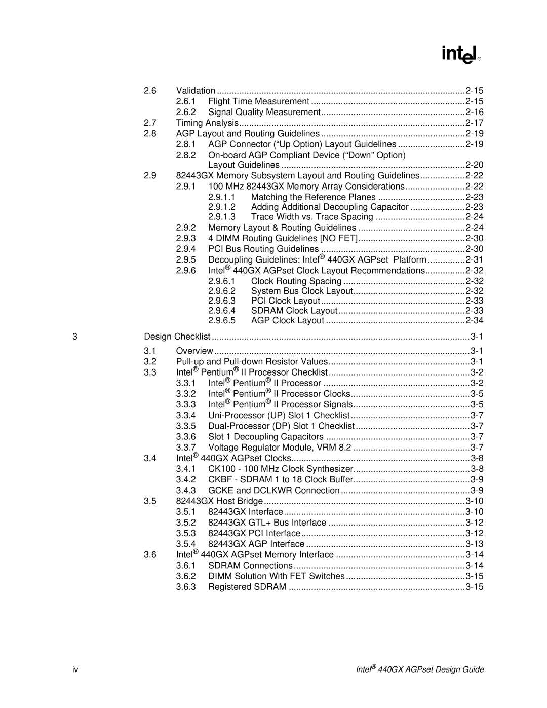 Intel 440GX manual System Bus Clock Layout 6.3, 6.4, 6.5, 2 82443GX GTL+ Bus Interface, Dimm Solution With FET Switches 