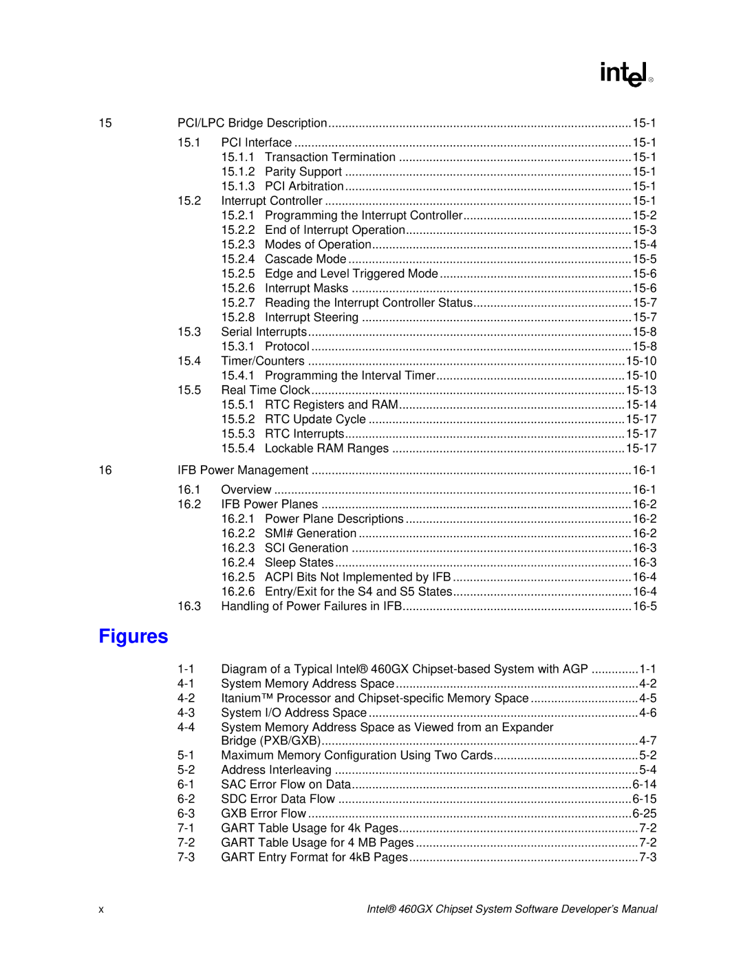 Intel 460GX manual Figures 