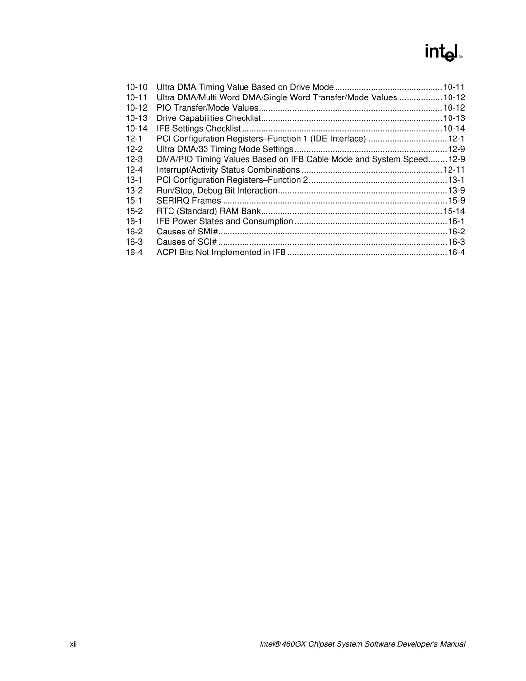 Intel 460GX manual 12-11 