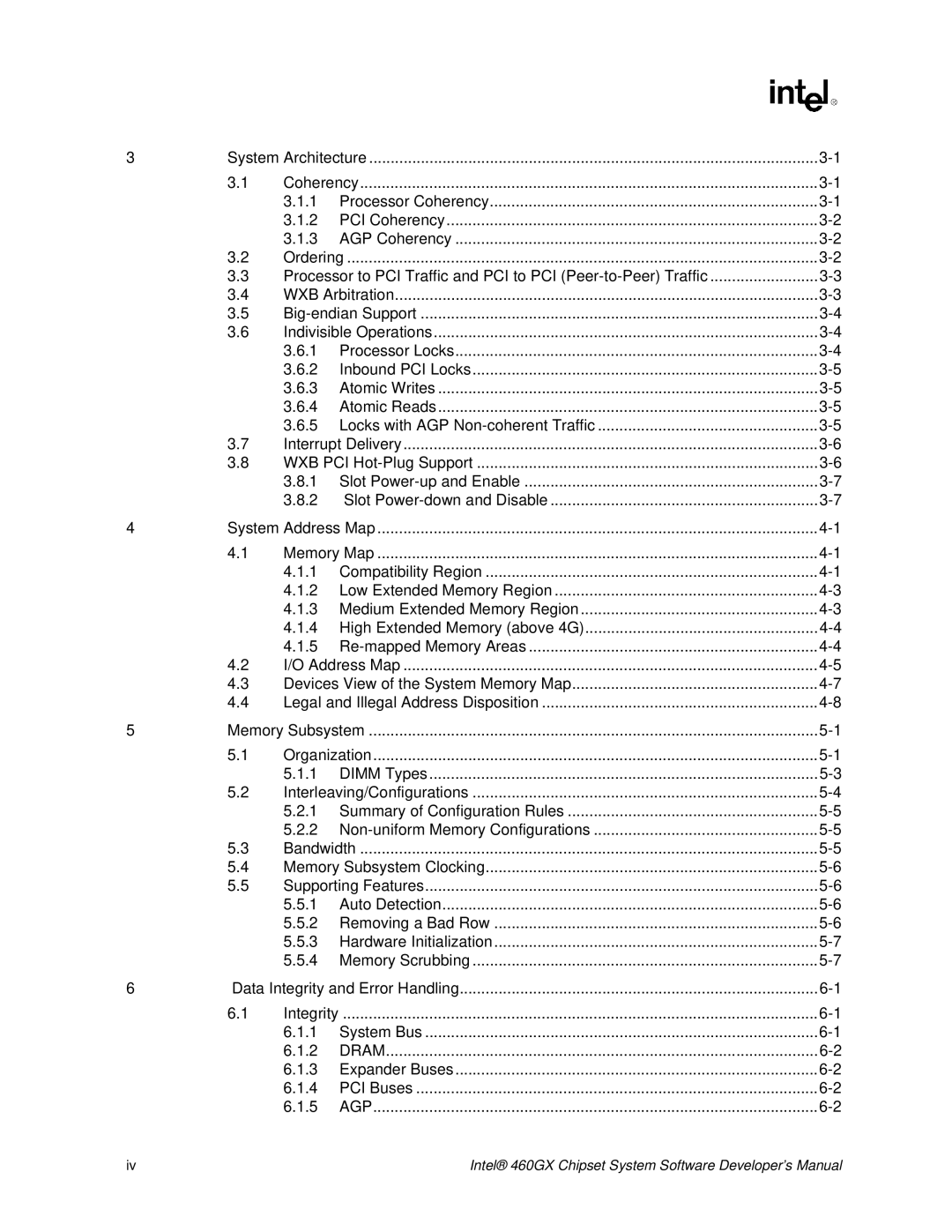 Intel 460GX manual Coherency 