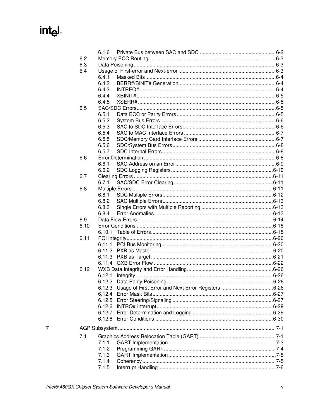 Intel 460GX manual 10.1 